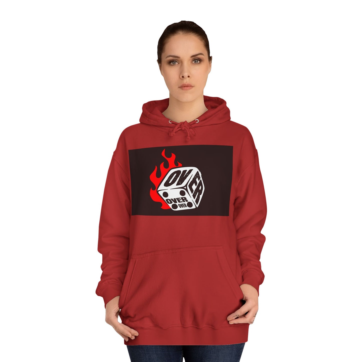 OVER Graphic Hoodie, Oversized Sweatshirt, Trendy Unisex Hoodie, Gift, Casual Layering Top