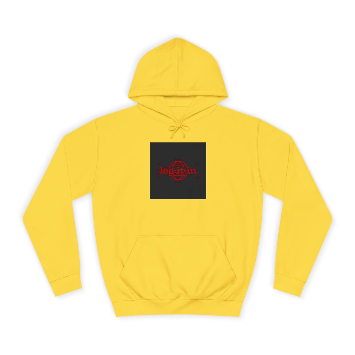 Unisex Log it in Hoodie with Bold Graphic Design, Custom Apparel, Streetwear, Comfortable Hoody, Trendy Gift