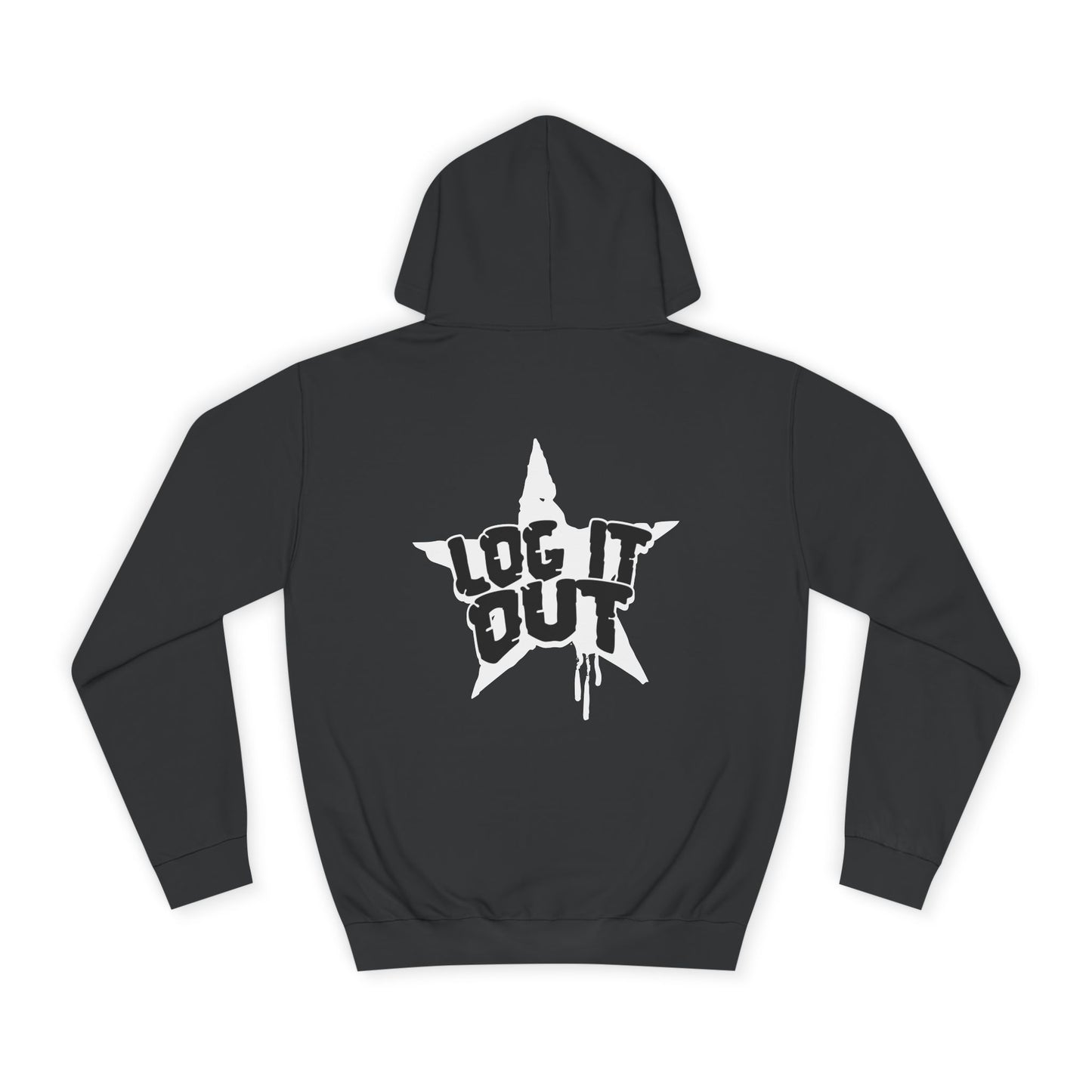 Unisex Hoodie with Bold 'Log It Out' Design, Casual Wear, Street Style Clothing, Custom Apparel, Gifts