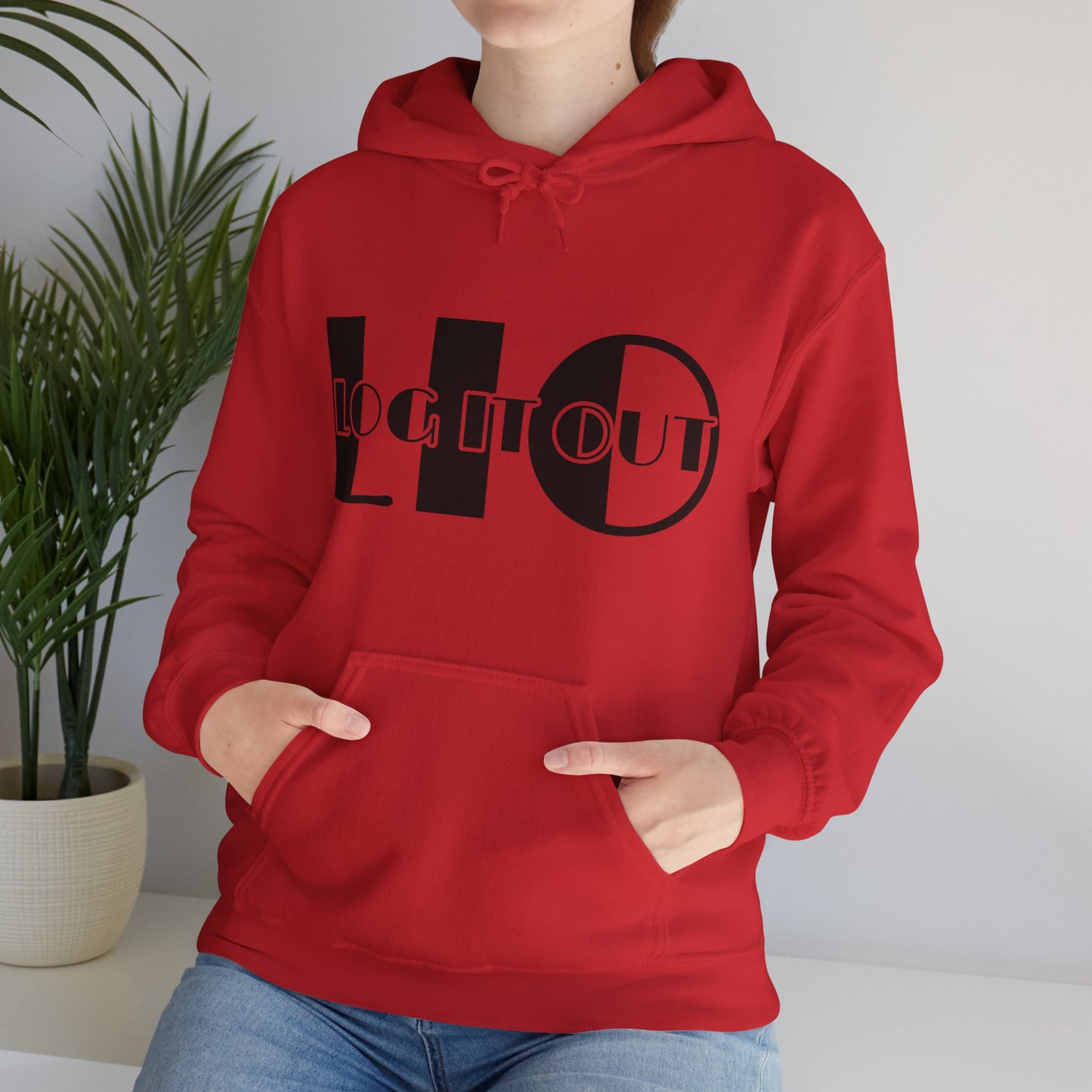Log it out Unisex Heavy Blend™ Hooded Sweatshirt