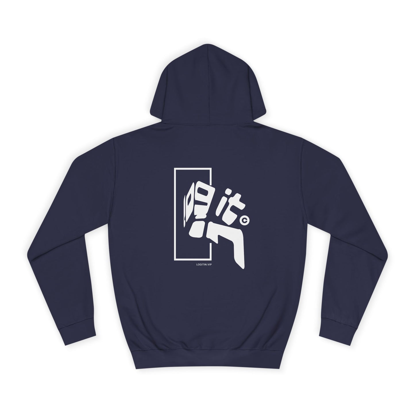 Unisex Log it in Hoodie with Bold Graphic, Casual Wear, Custom Apparel, Gift, Trendy Streetwear