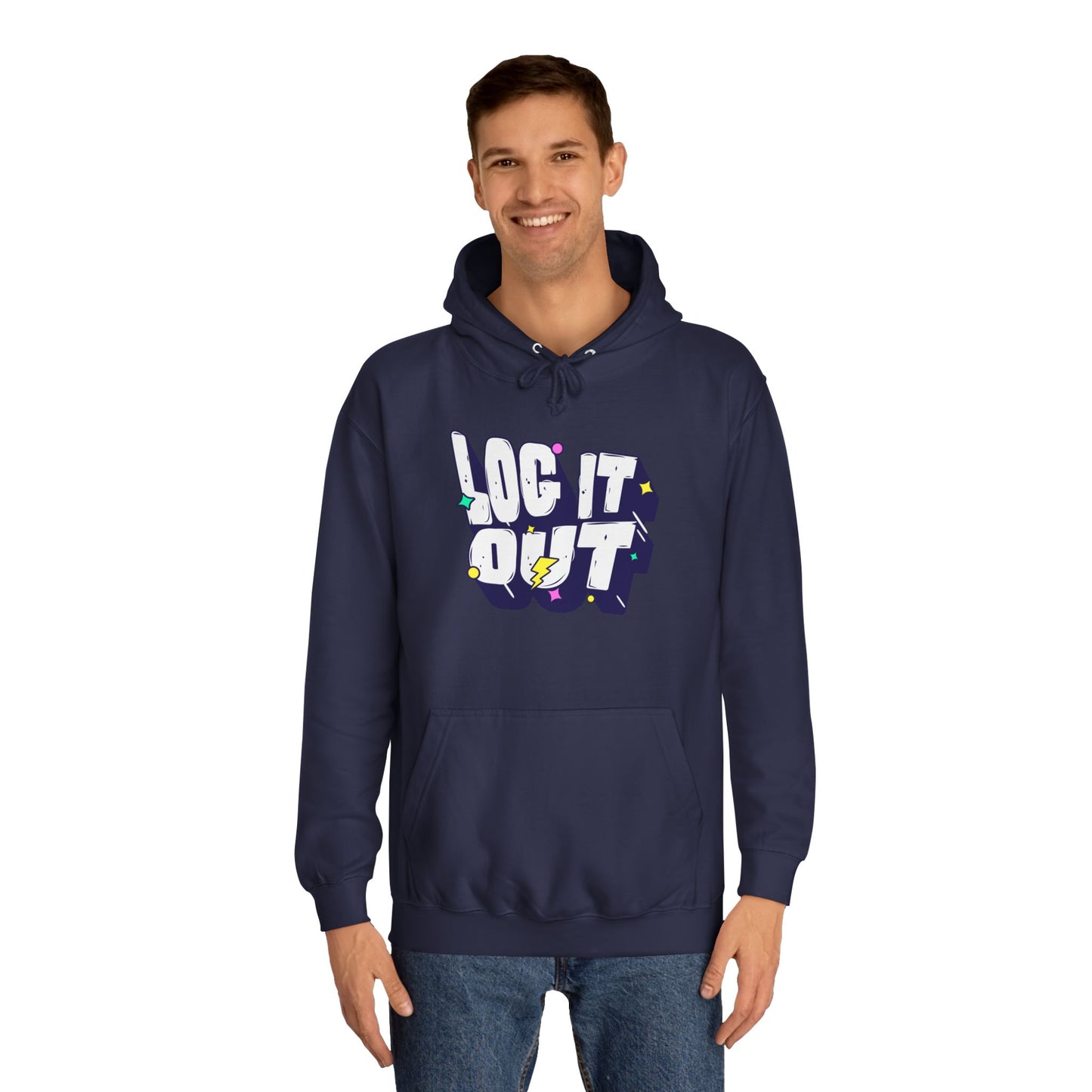 Unisex Hoodie with 'LOC IT OUT' Graphic, Cozy Casual Wear, Perfect for Events, Great Gift Idea