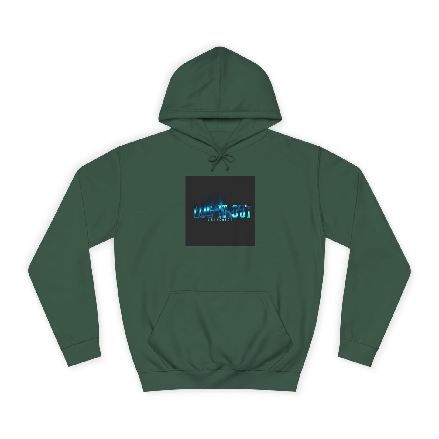Unisex Log it out Hoodie with Digital Glow Design - Perfect for Gifts, Casual Wear,Events, Graphic Sweatshirt