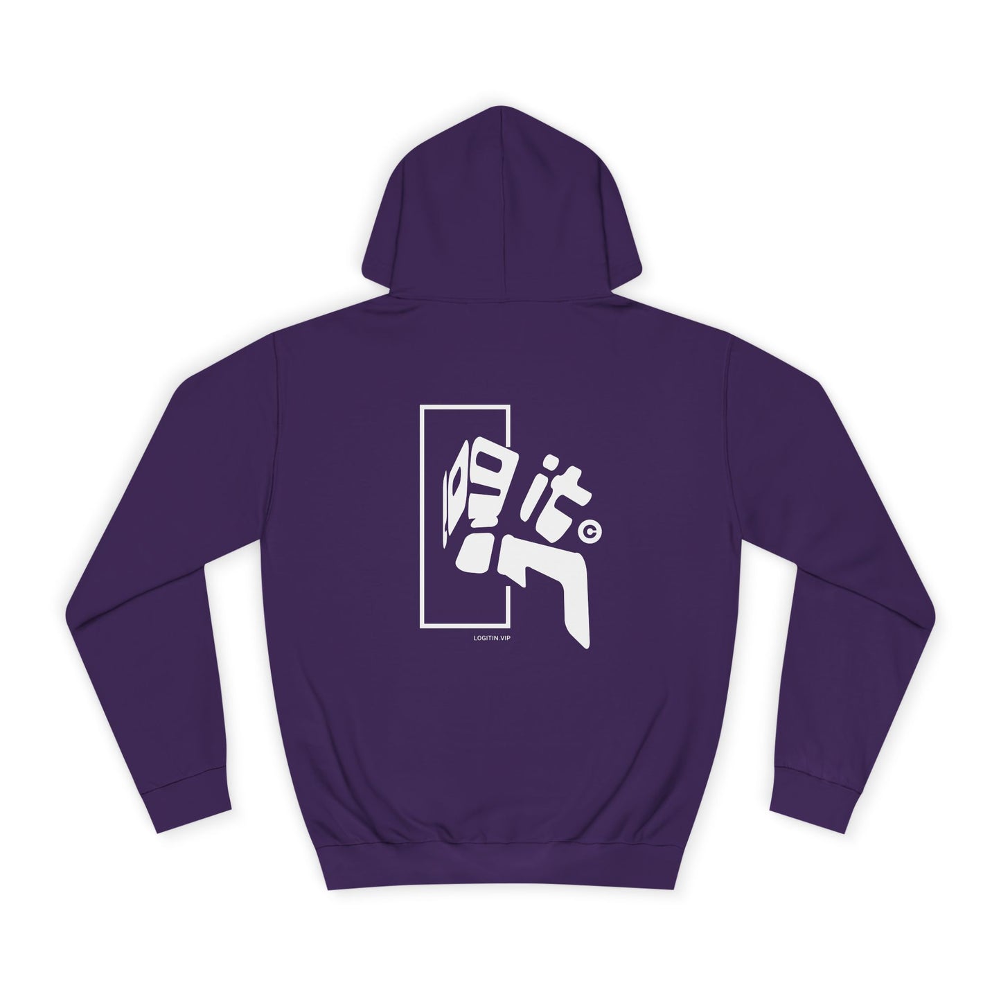 Unisex Log it in Hoodie with Bold Graphic, Casual Wear, Custom Apparel, Gift, Trendy Streetwear