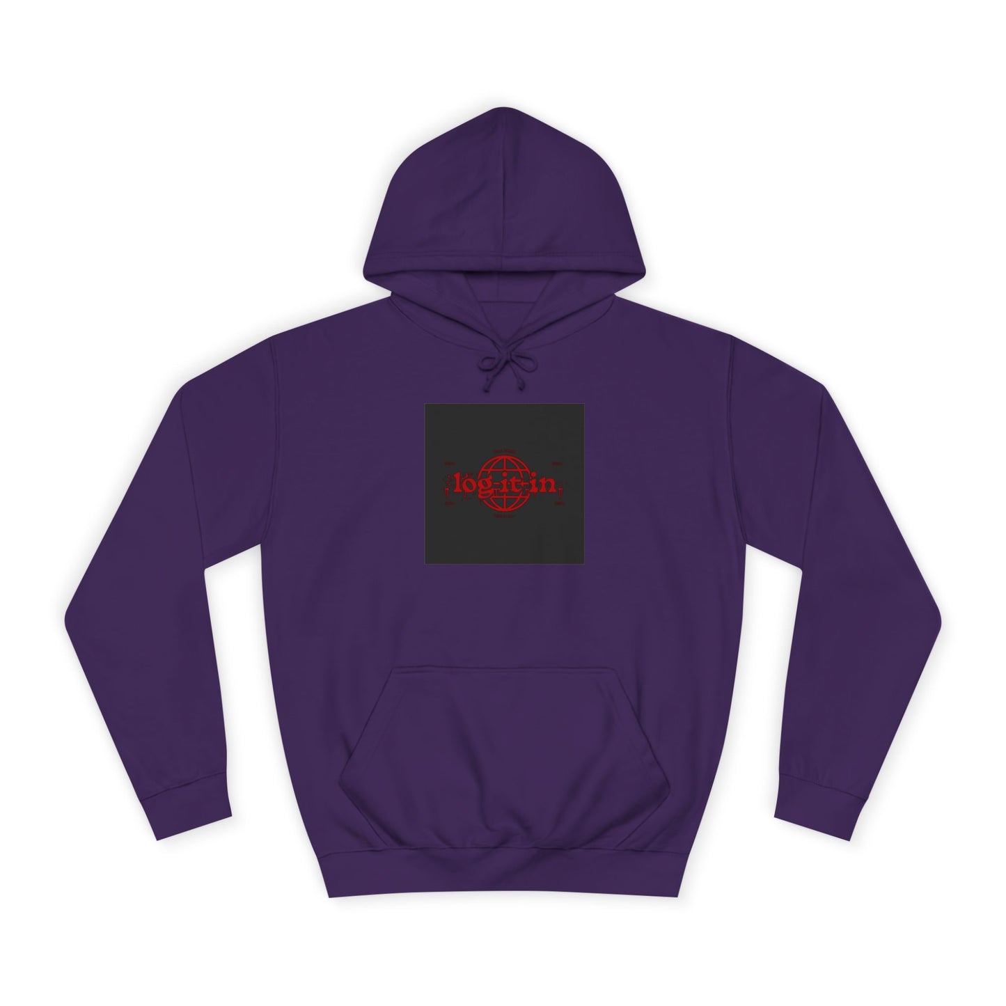 Unisex Log it in Hoodie with Bold Graphic Design, Custom Apparel, Streetwear, Comfortable Hoody, Trendy Gift