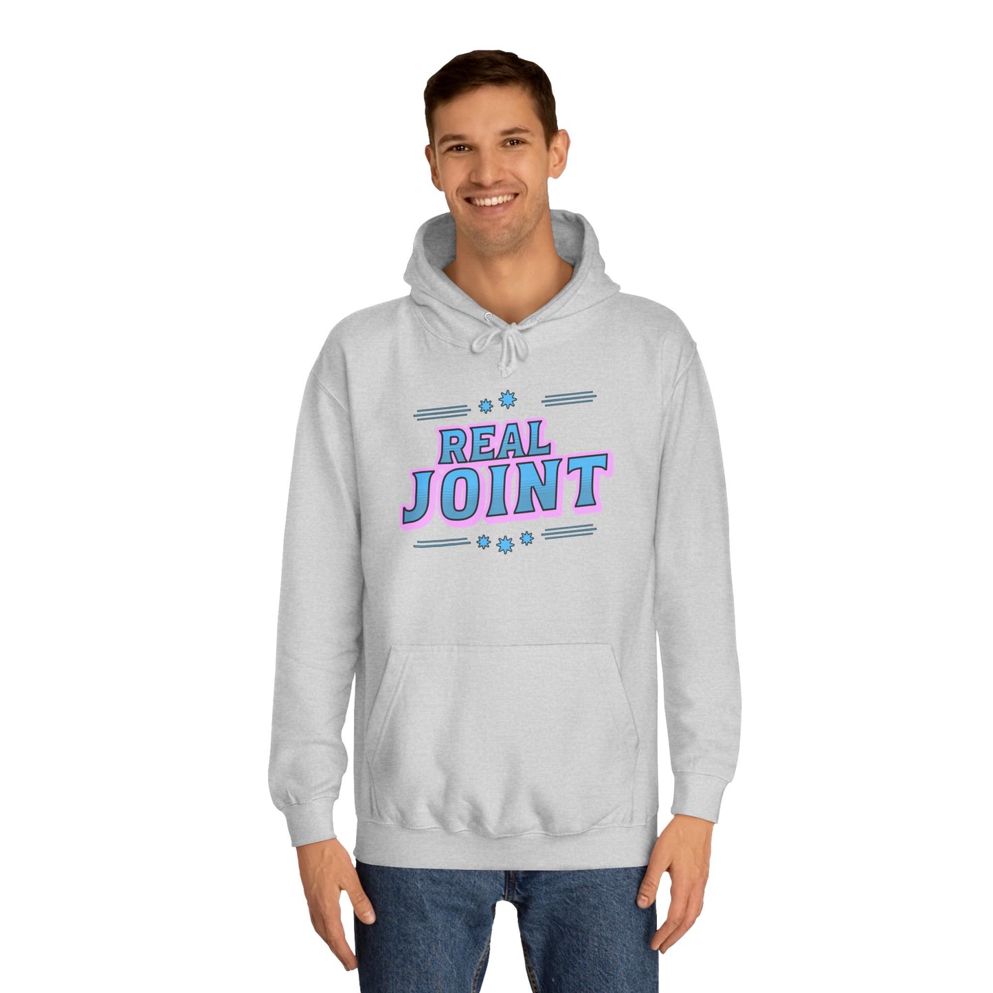 Unisex Hoodie - 'Real Joint' Graphic Sweatshirt for Casual Style