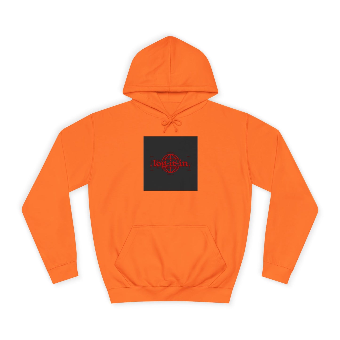 Unisex Log it in Hoodie with Bold Graphic Design, Custom Apparel, Streetwear, Comfortable Hoody, Trendy Gift