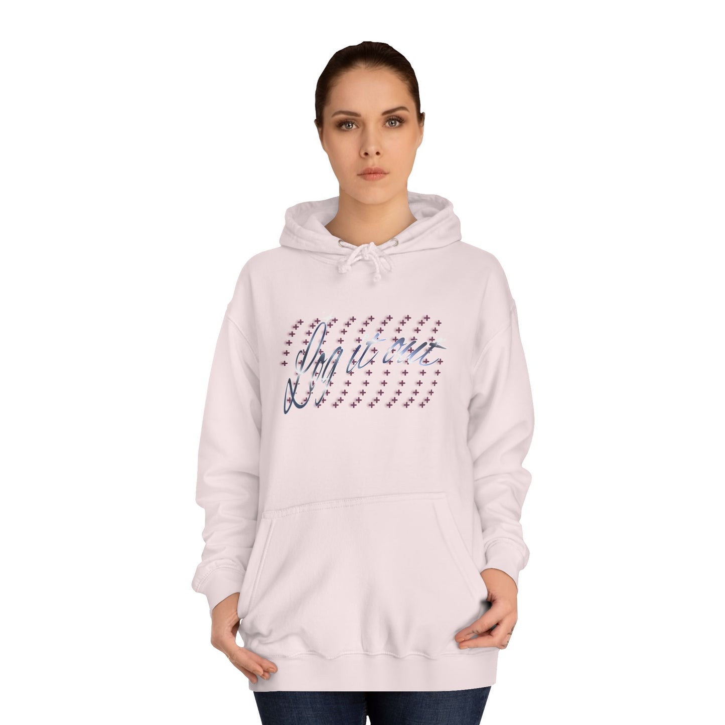 Stylish Unisex 'Log it out' Hoodie with Trendy Script Design, Perfect for Casual Wear, Gift, Apparel, Unisex Fashion