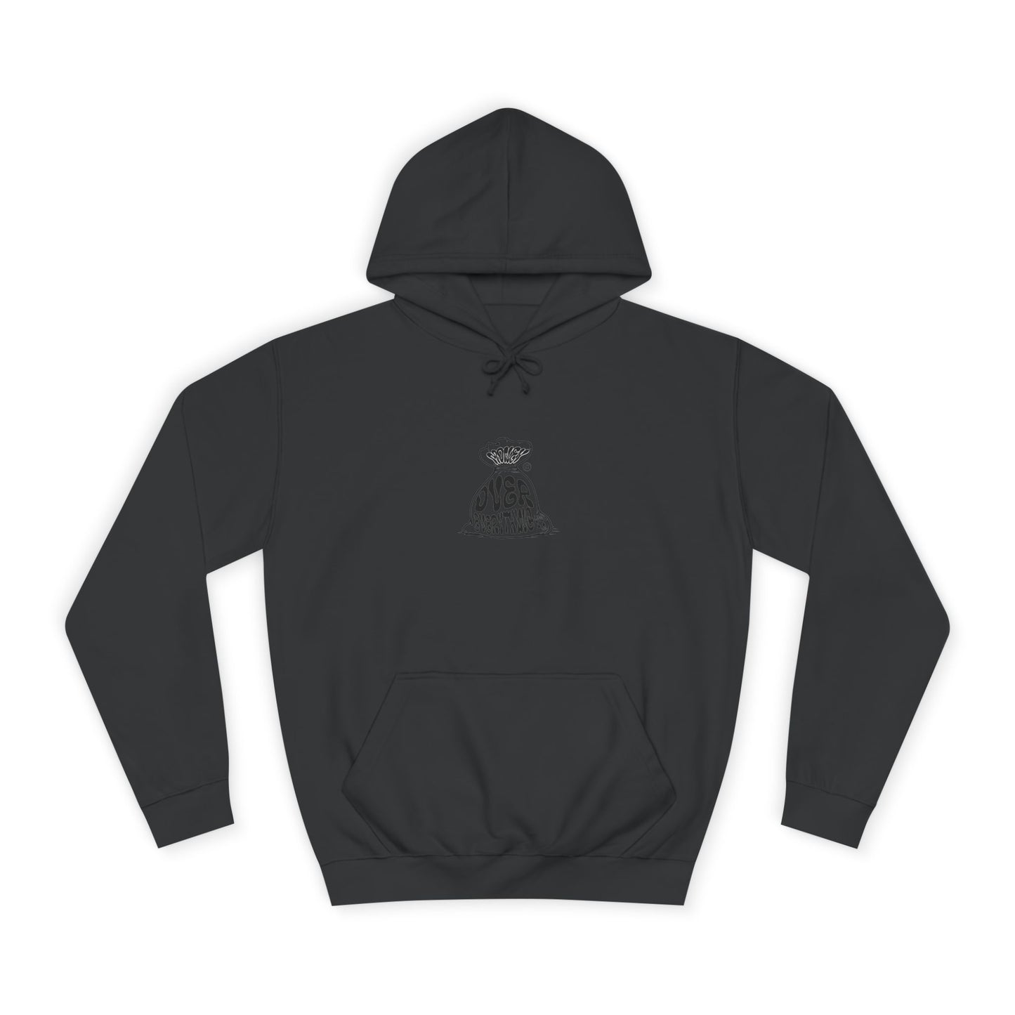 Unisex Money Over Every thing Hoodie with Graphic, Cozy Casual Wear, Perfect Gift, Trendy Hooded Sweatshirt
