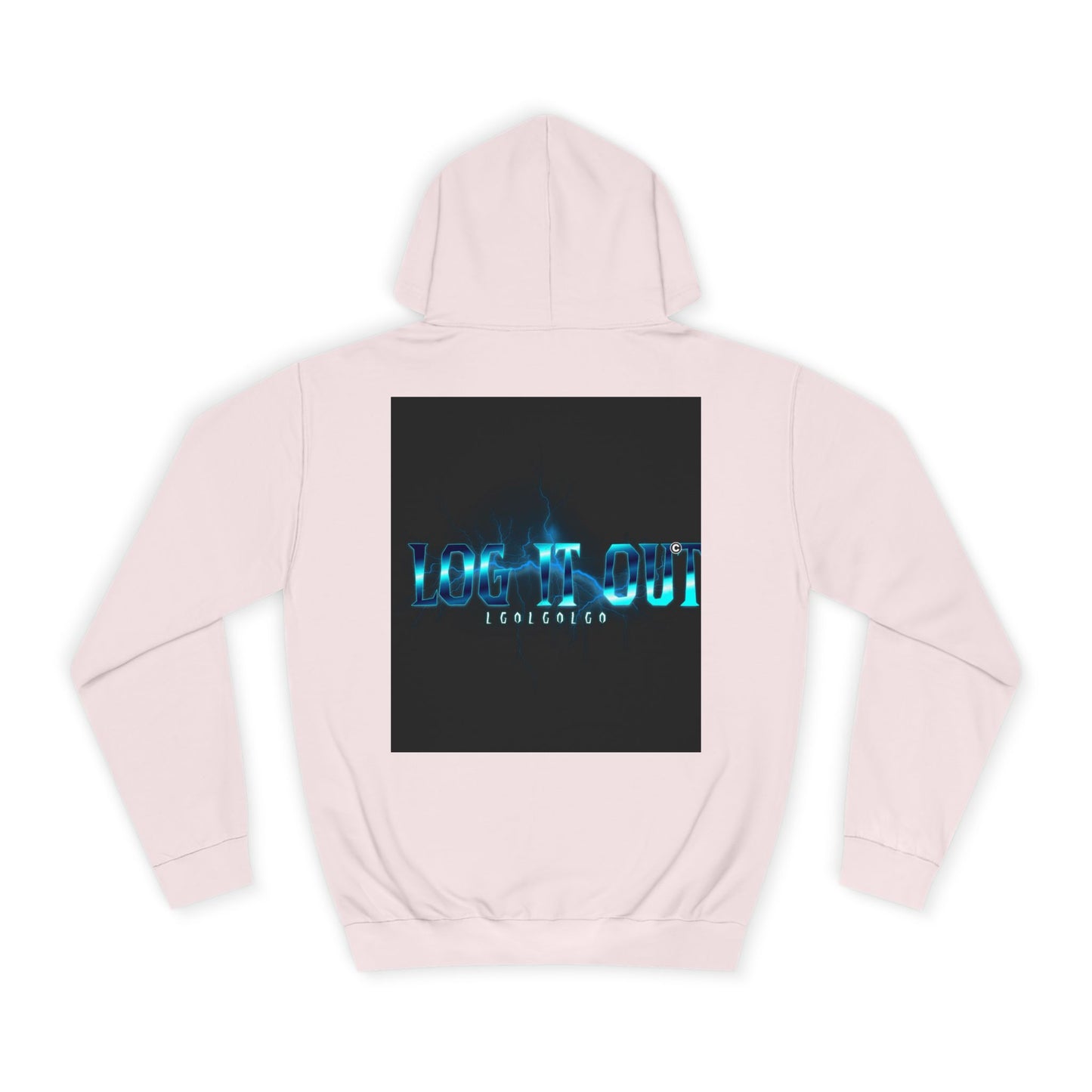 Unisex Log it out Hoodie with Digital Glow Design - Perfect for Gifts, Casual Wear,Events, Graphic Sweatshirt
