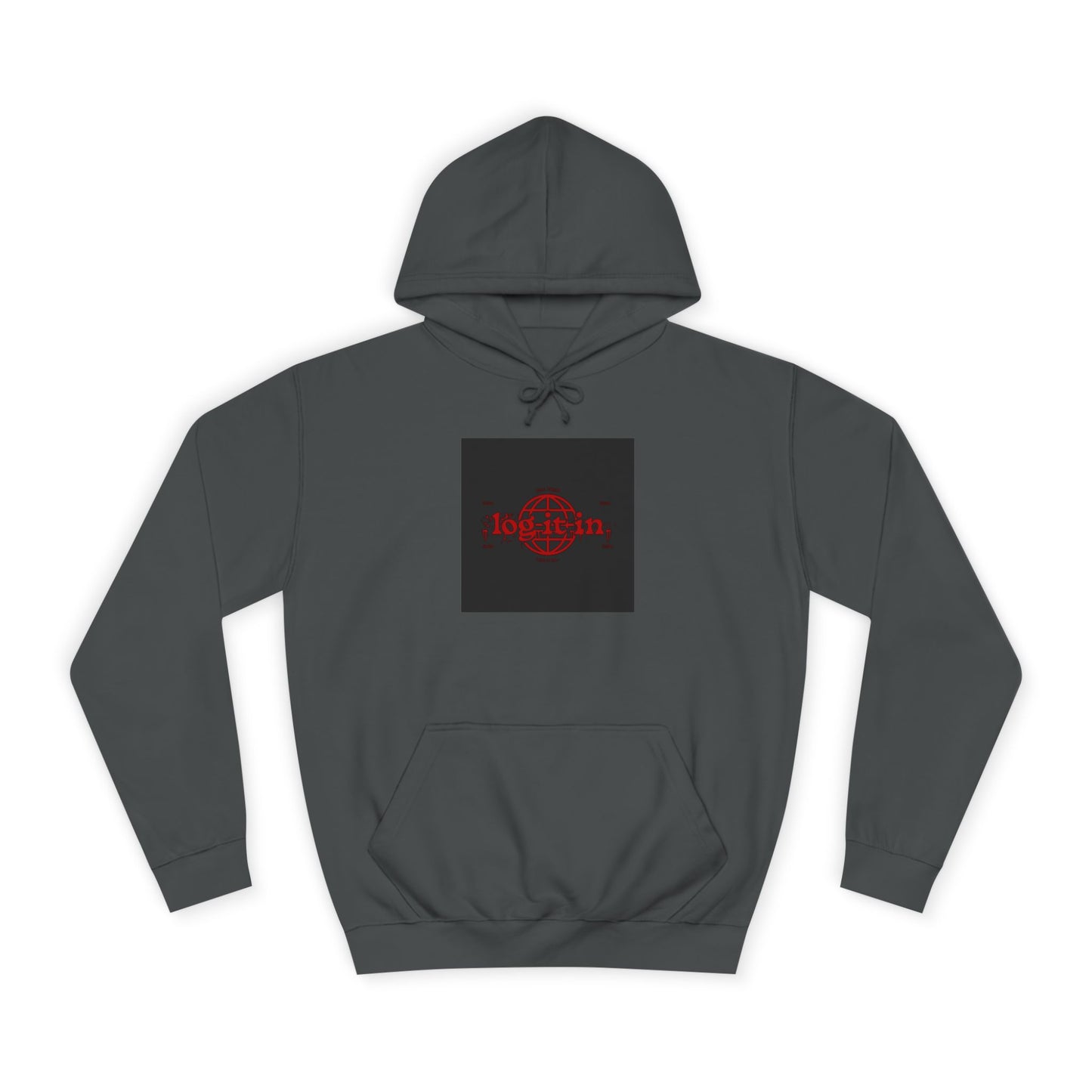 Unisex Log it in Hoodie with Bold Graphic Design, Custom Apparel, Streetwear, Comfortable Hoody, Trendy Gift