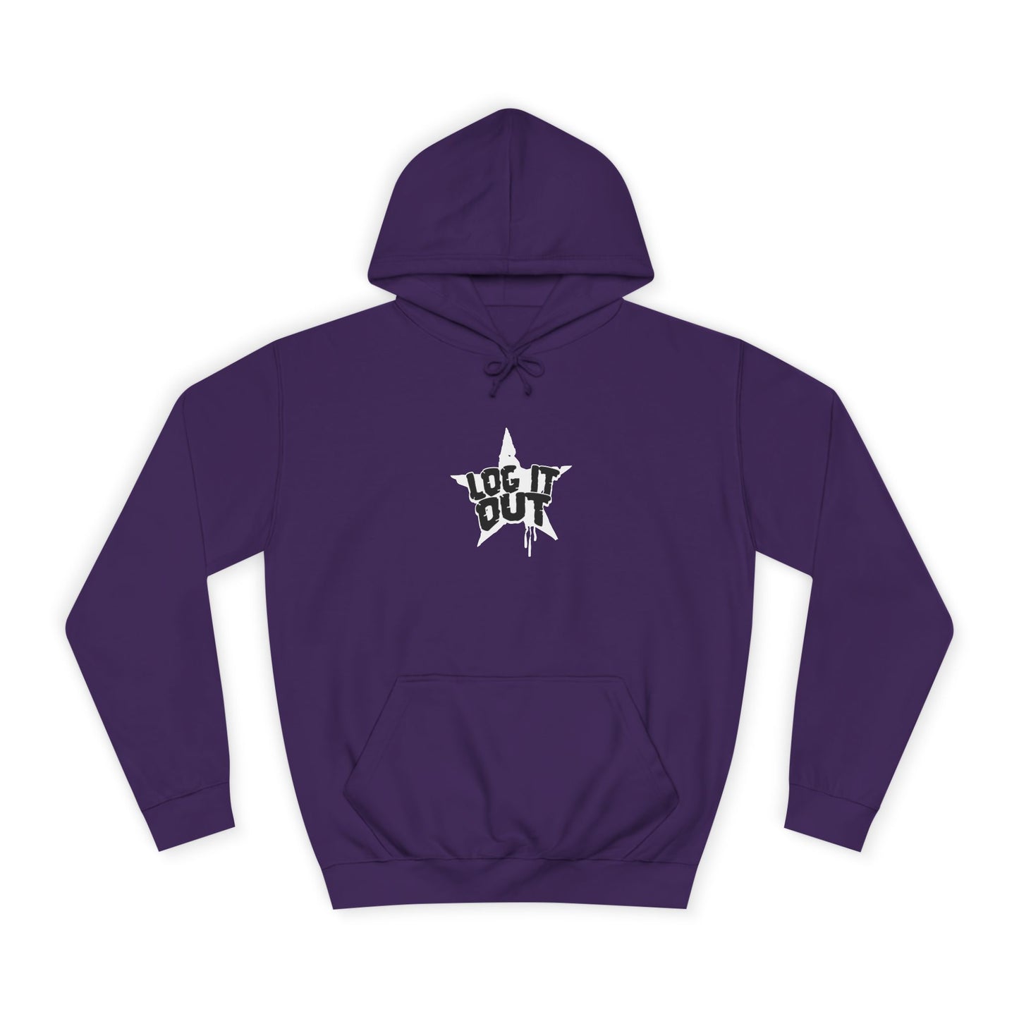 Unisex Hoodie with Bold 'Log It Out' Design, Casual Wear, Street Style Clothing, Custom Apparel, Gifts