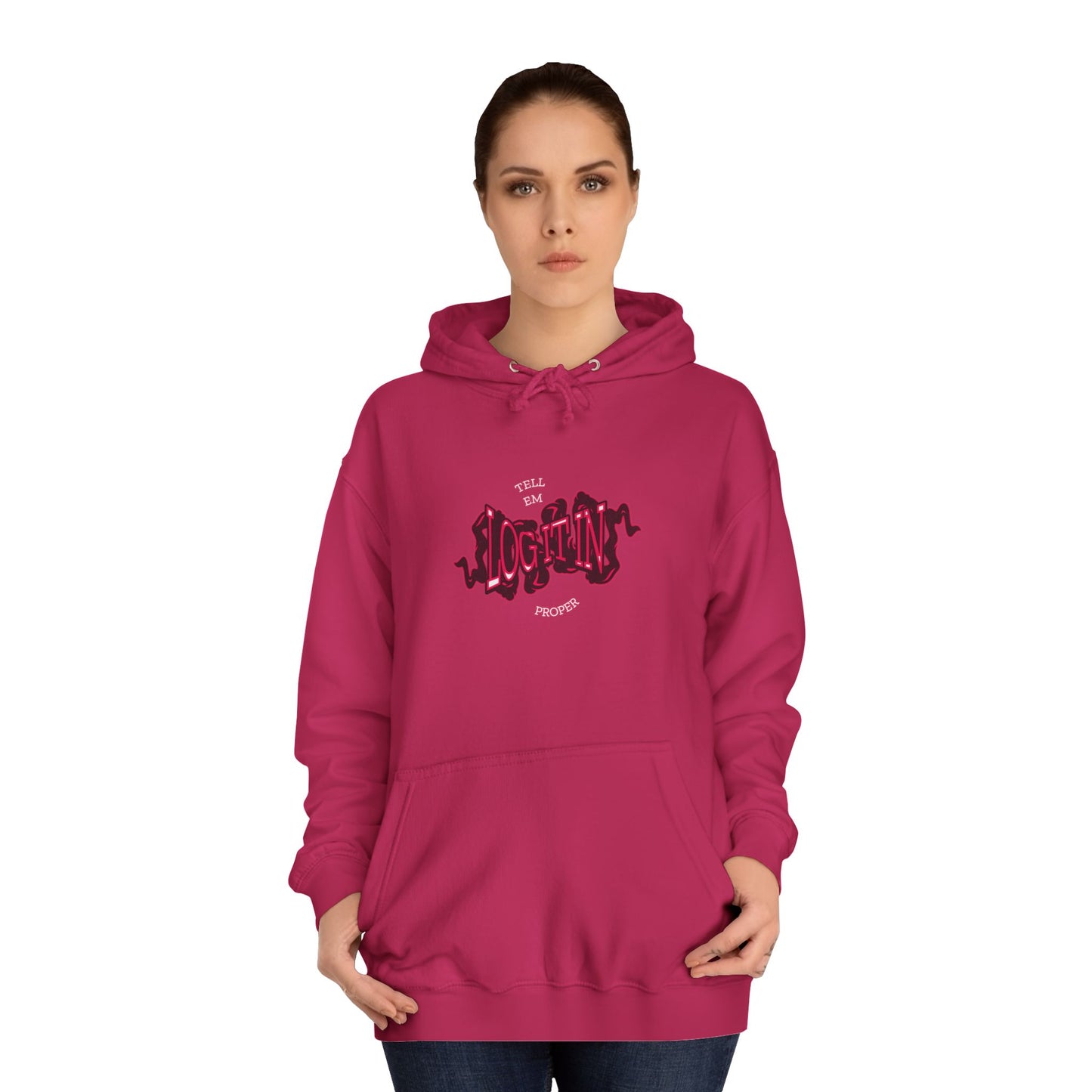 'Log it in'Hoodie for Unisex, Casual Wear, Trendy Apparel, Perfect for Everyday wear, Comfortable Fit