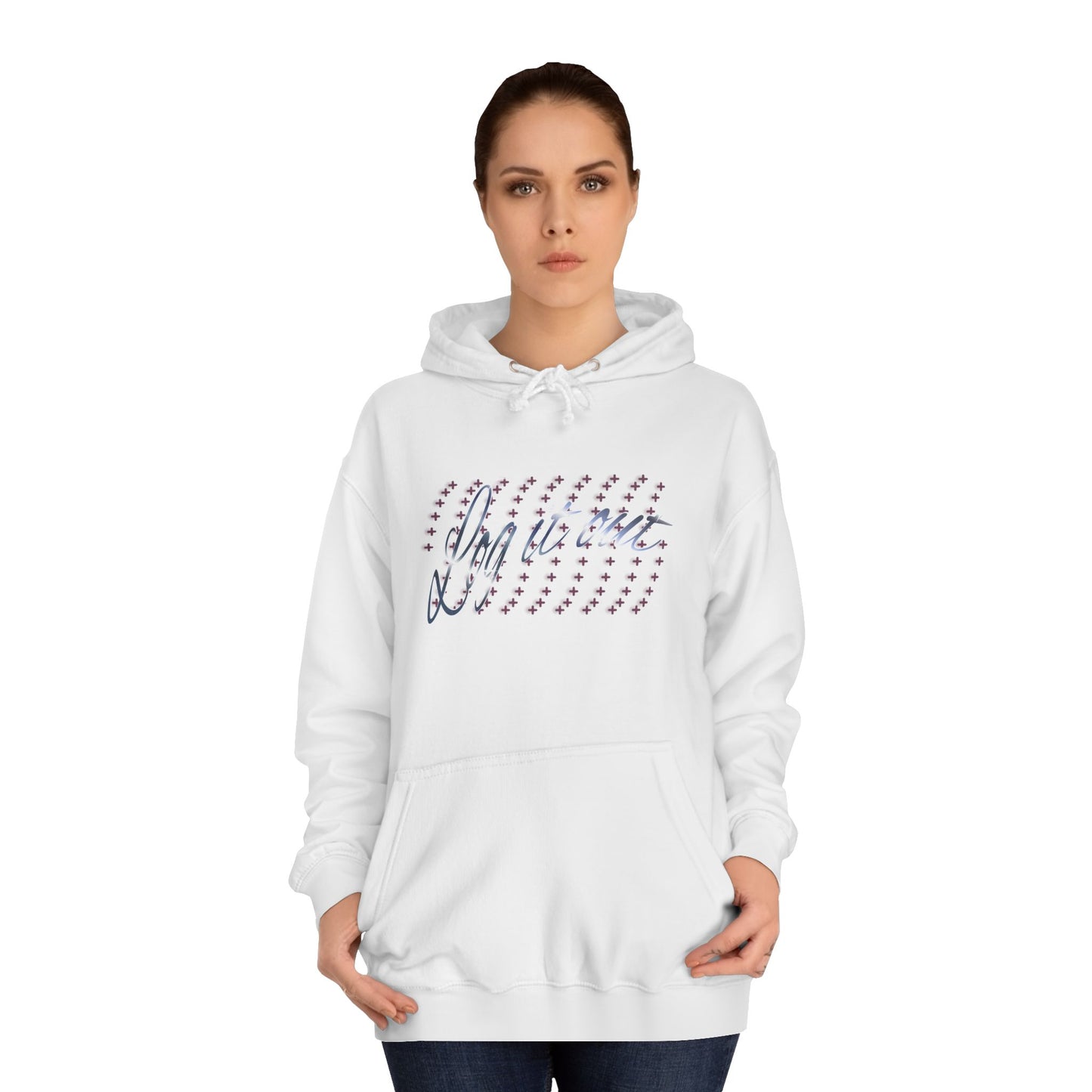 Stylish Unisex 'Log it out' Hoodie with Trendy Script Design, Perfect for Casual Wear, Gift, Apparel, Unisex Fashion