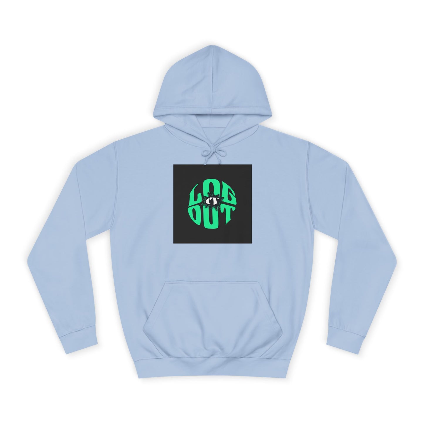 Unisex Hoodie with 'LOG IT OUT' Design, Casual Streetwear, Cool Gift, Cozy Lounge Wear, Perfect for Fall