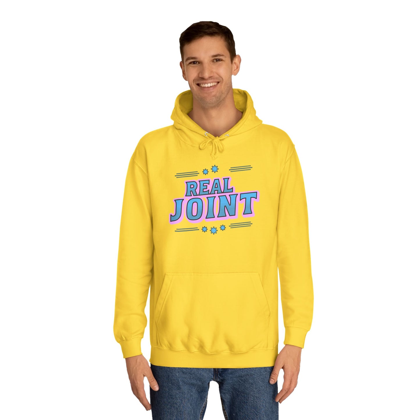 Unisex Hoodie - 'Real Joint' Graphic Sweatshirt for Casual Style