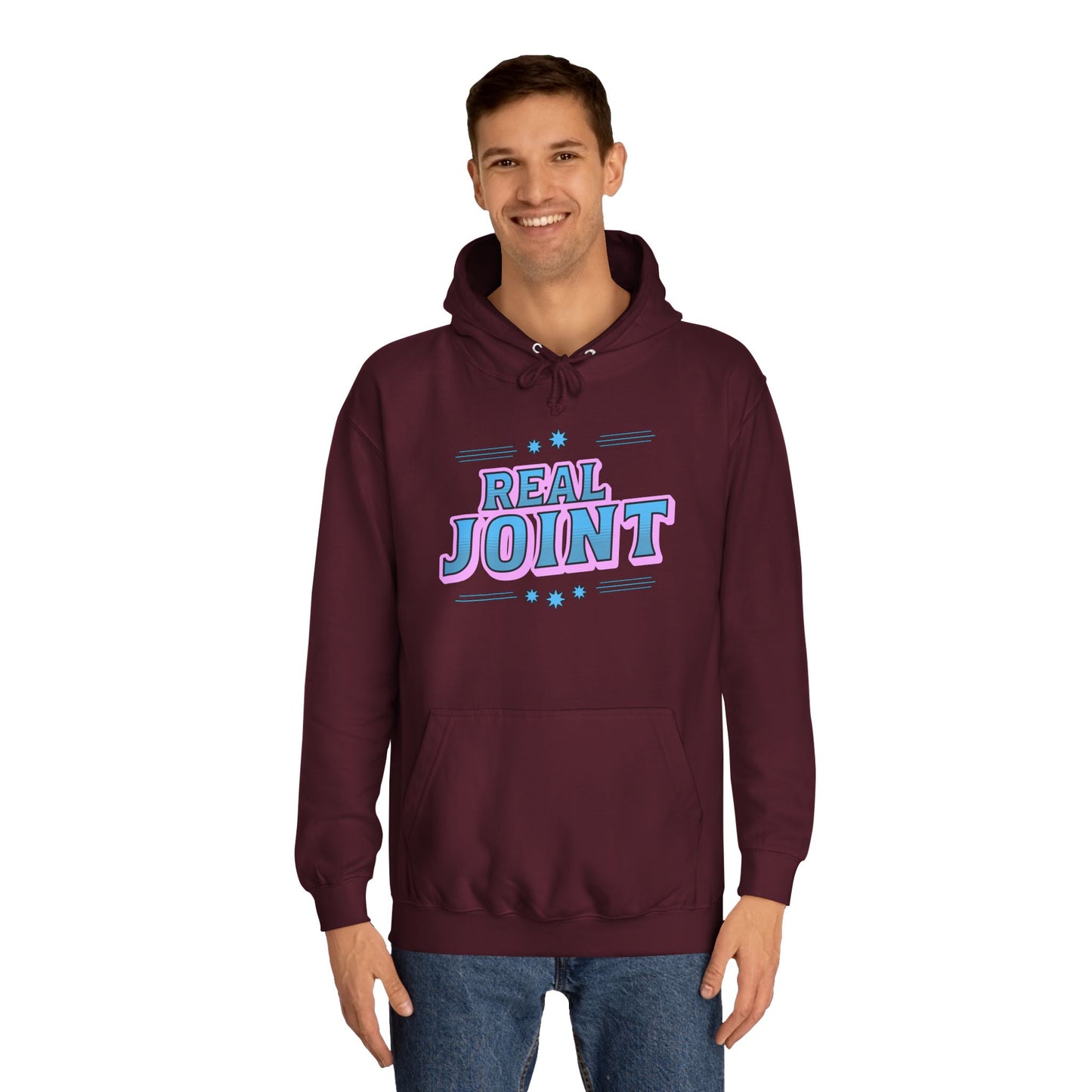 Unisex Hoodie - 'Real Joint' Graphic Sweatshirt for Casual Style