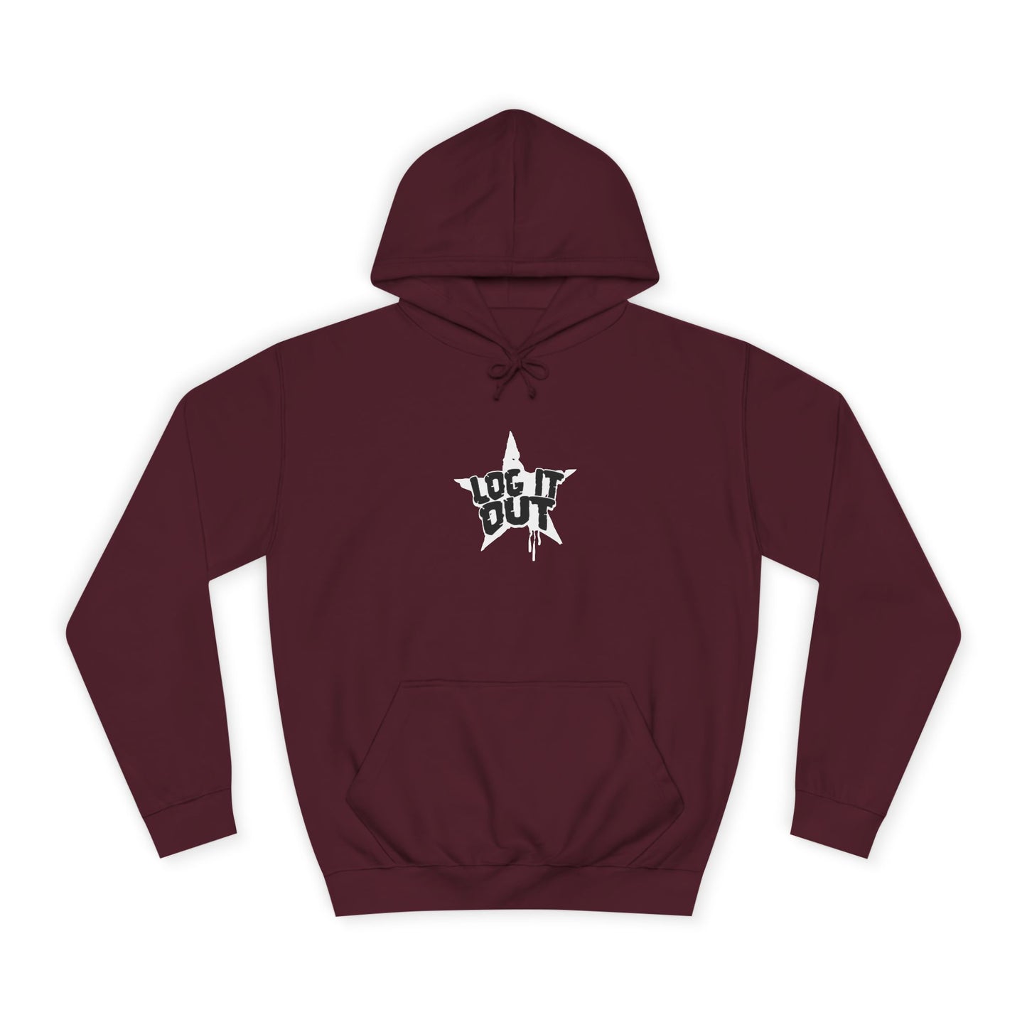 Unisex Hoodie with Bold 'Log It Out' Design, Casual Wear, Street Style Clothing, Custom Apparel, Gifts