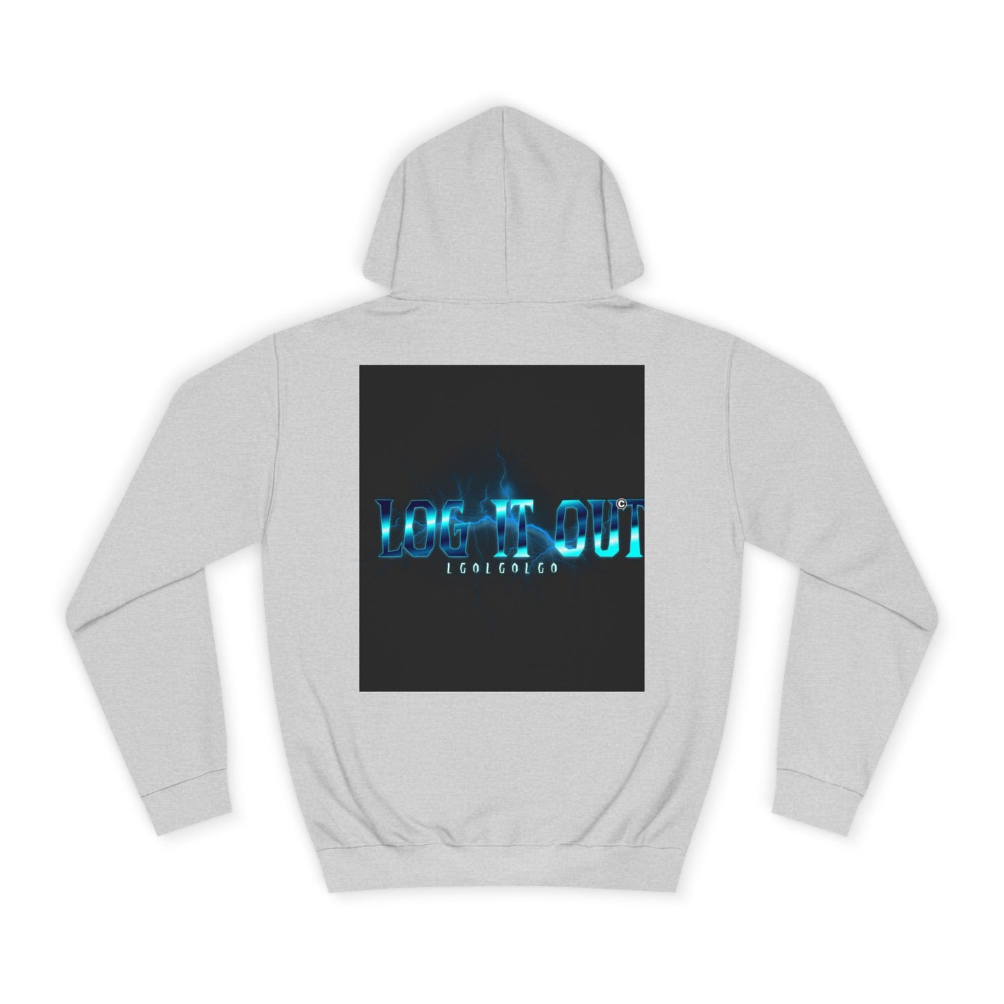Unisex Log it out Hoodie with Digital Glow Design - Perfect for Gifts, Casual Wear,Events, Graphic Sweatshirt