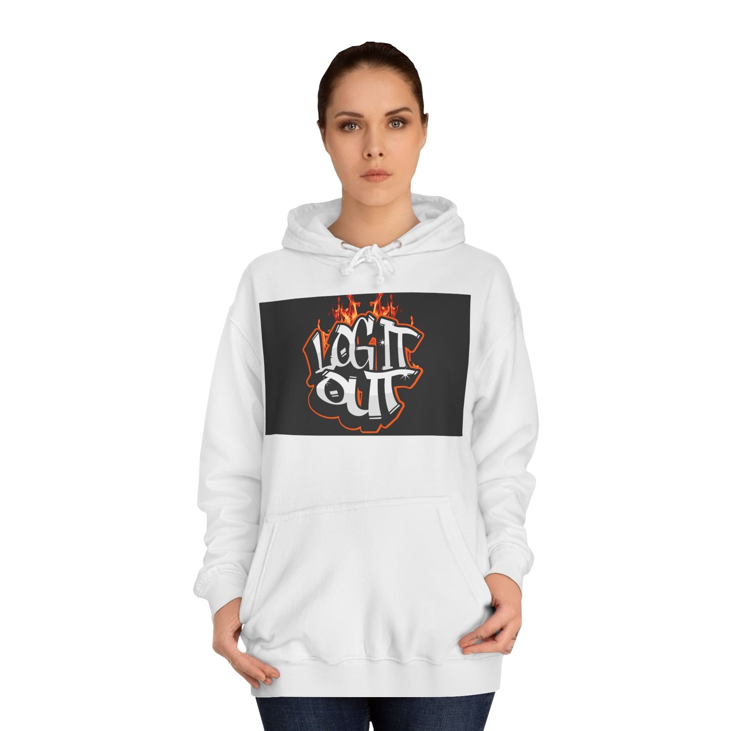Stylish Unisex Hoodie with 'Log It Out' Design, Cozy Wear, Trendy Streetwear, Perfect for Parties
