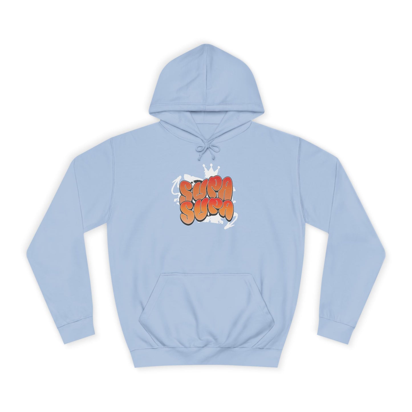 Unisex Hoodie with Retro 'Supa Supa' Design