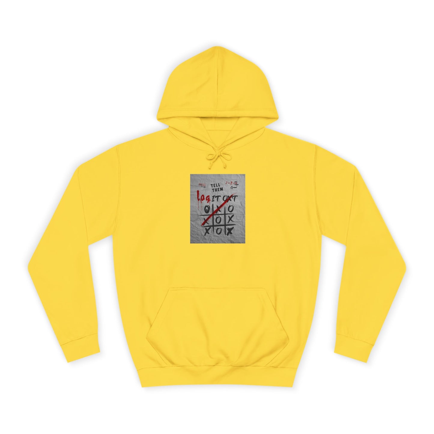Unisex Log it out Hoodie with Graffiti Design - Trendy Sweatshirt, Custom Gear, Casual Wear, Gift for Cozy Layering