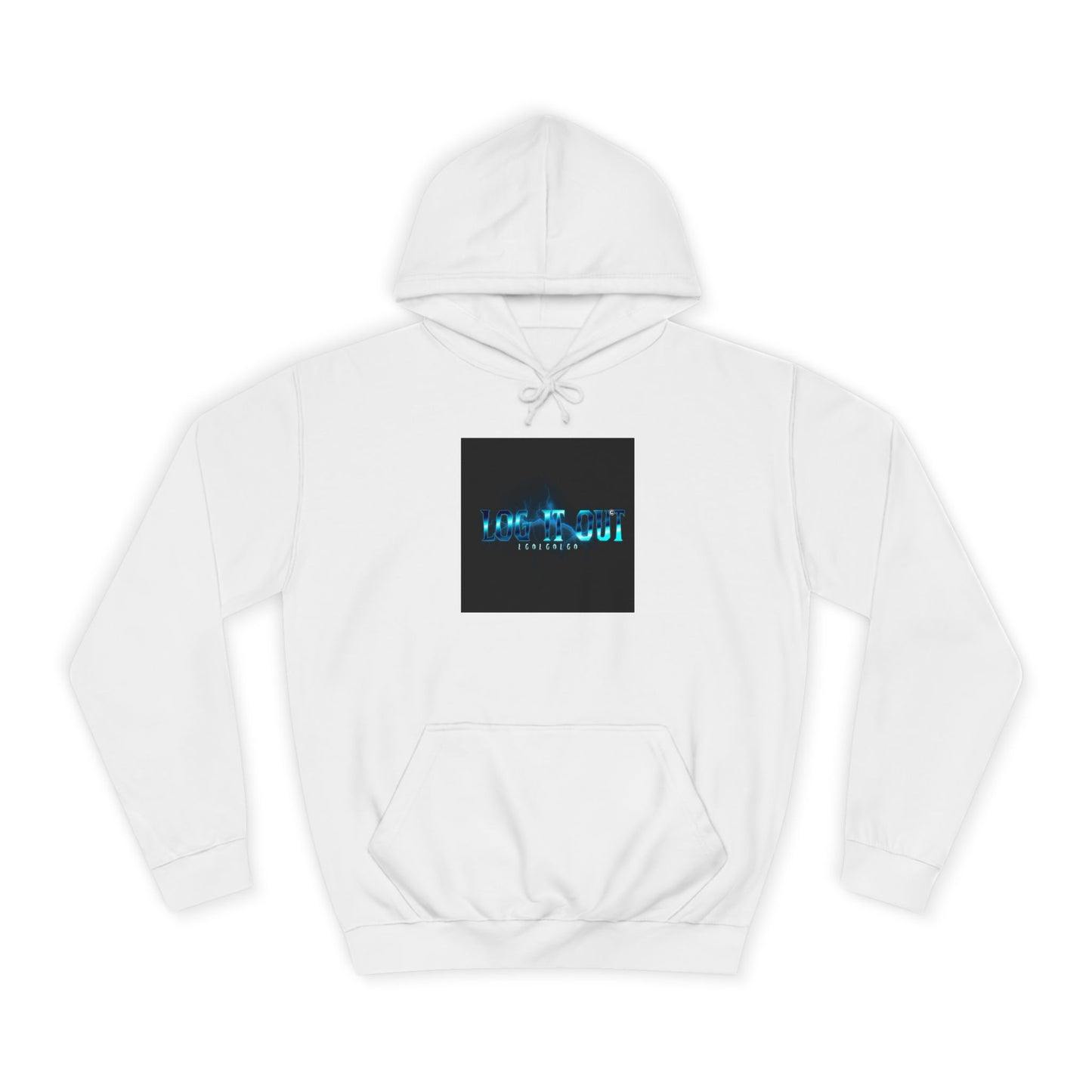 Unisex Log it out Hoodie with Digital Glow Design - Perfect for Gifts, Casual Wear,Events, Graphic Sweatshirt