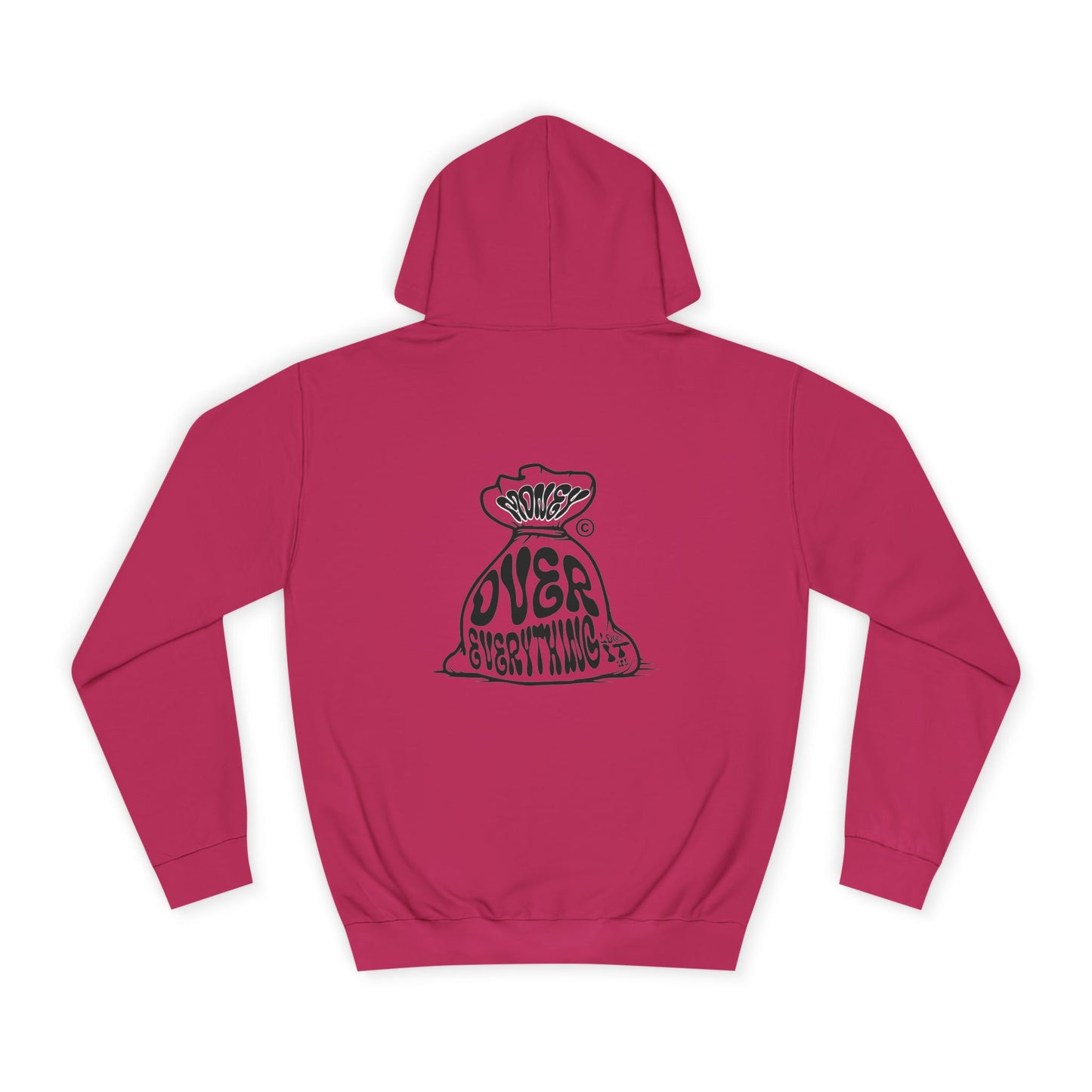 Unisex Money Over Every thing Hoodie with Graphic, Cozy Casual Wear, Perfect Gift, Trendy Hooded Sweatshirt