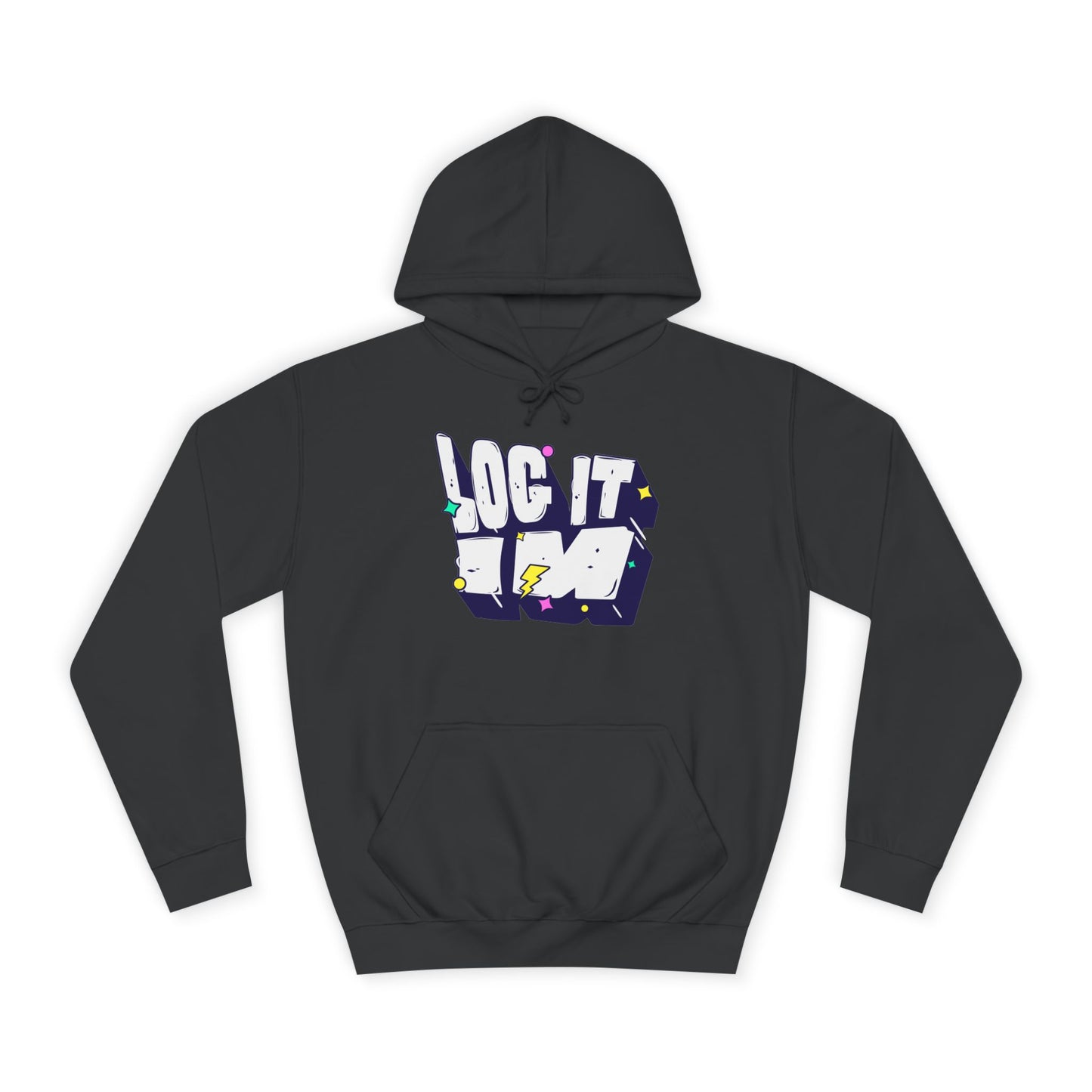 Vibrant Unisex LOG IT IN Hoodie, Trendy Streetwear, Apparel, Unique Gift, Casual Everyday Wear