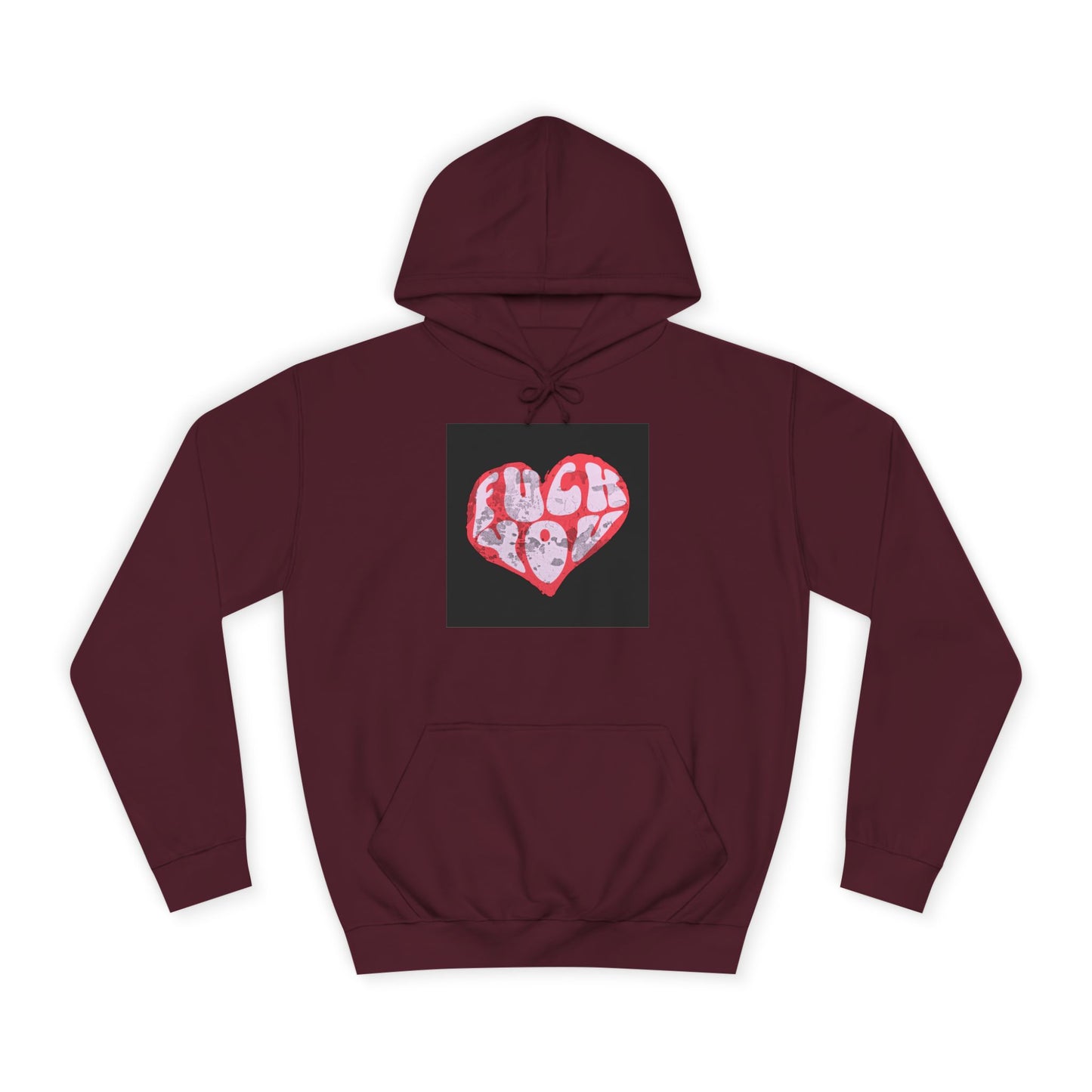 Unisex Hoodie with Bold 'F*** You' Heart Design | Trendy Casual Wear, Gift, Streetwear, Unique Hoodie, Everyday Comfort