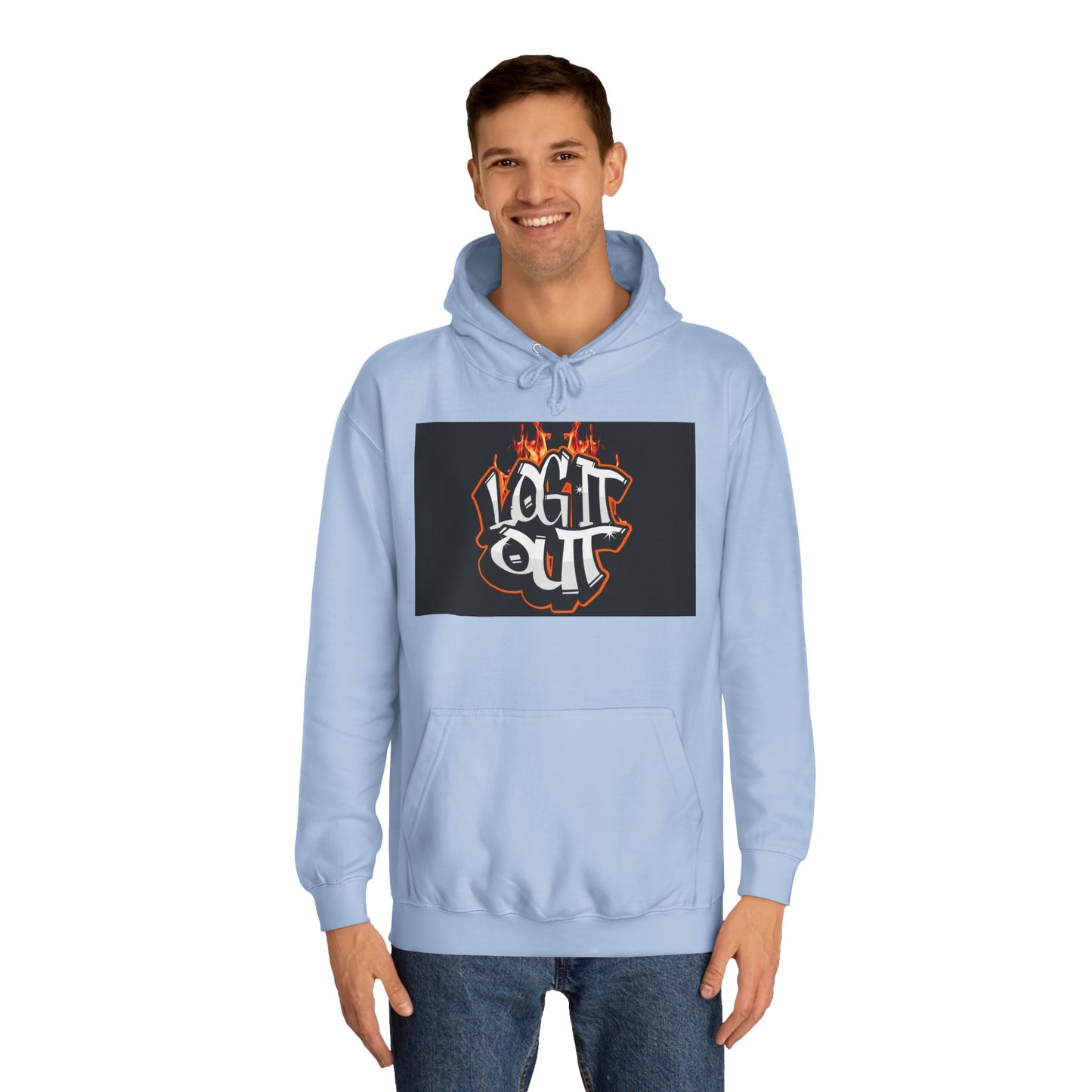 Stylish Unisex Hoodie with 'Log It Out' Design, Cozy Wear, Trendy Streetwear, Perfect for Parties