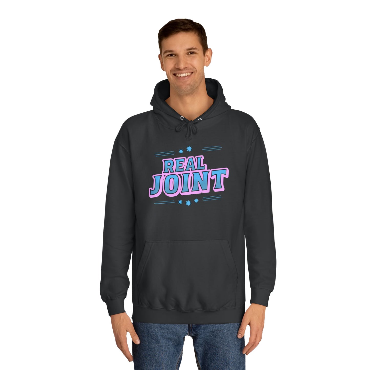 Unisex Hoodie - 'Real Joint' Graphic Sweatshirt for Casual Style
