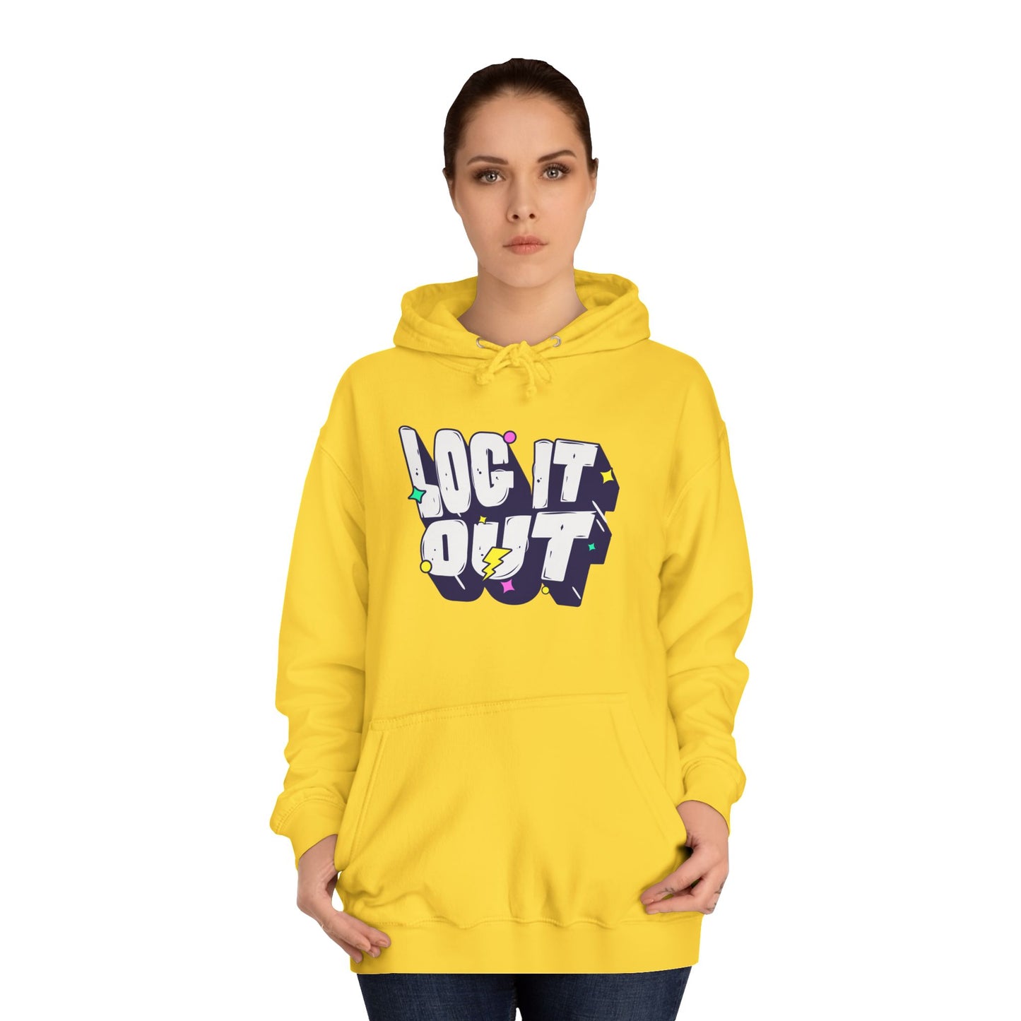 Unisex Hoodie with 'LOC IT OUT' Graphic, Cozy Casual Wear, Perfect for Events, Great Gift Idea