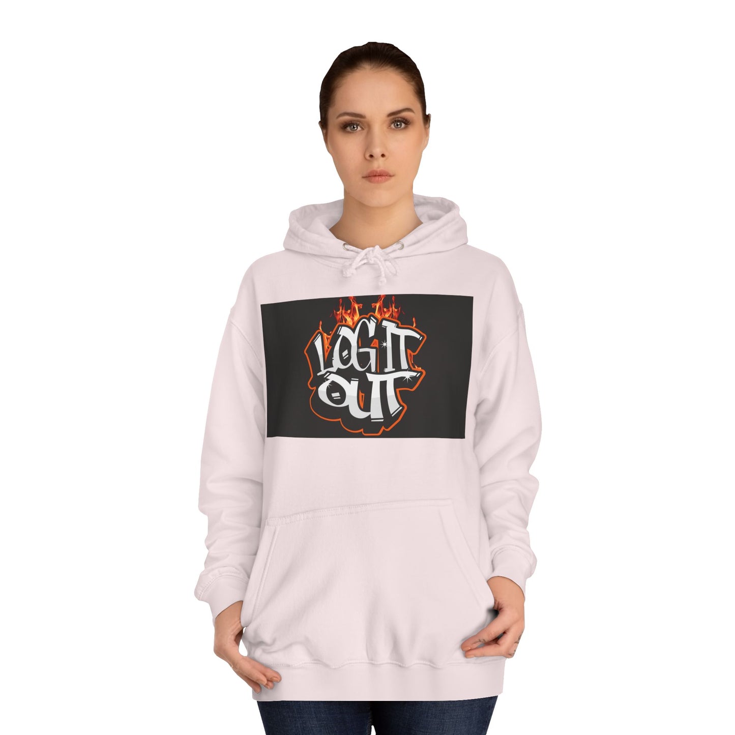 Stylish Unisex Hoodie with 'Log It Out' Design, Cozy Wear, Trendy Streetwear, Perfect for Parties