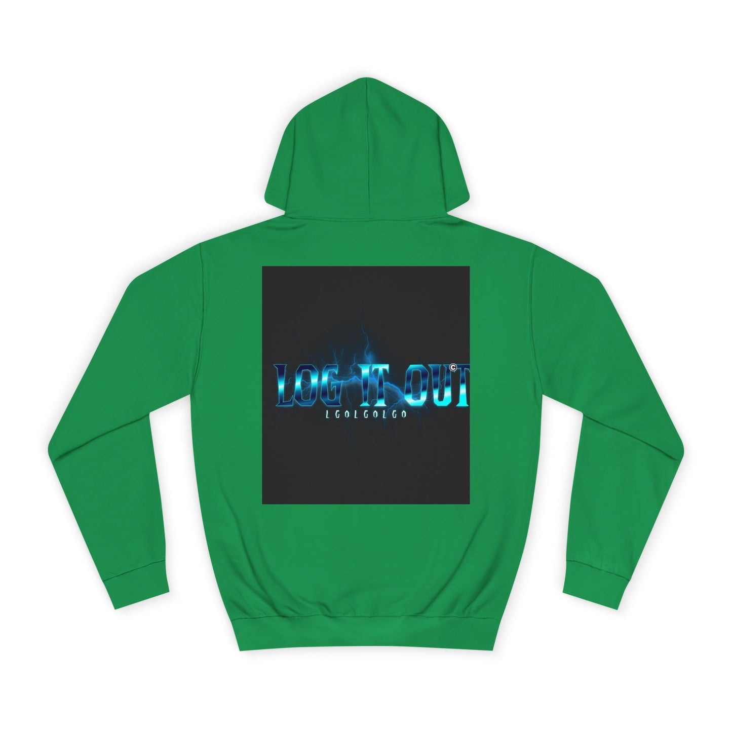 Unisex Log it out Hoodie with Digital Glow Design - Perfect for Gifts, Casual Wear,Events, Graphic Sweatshirt