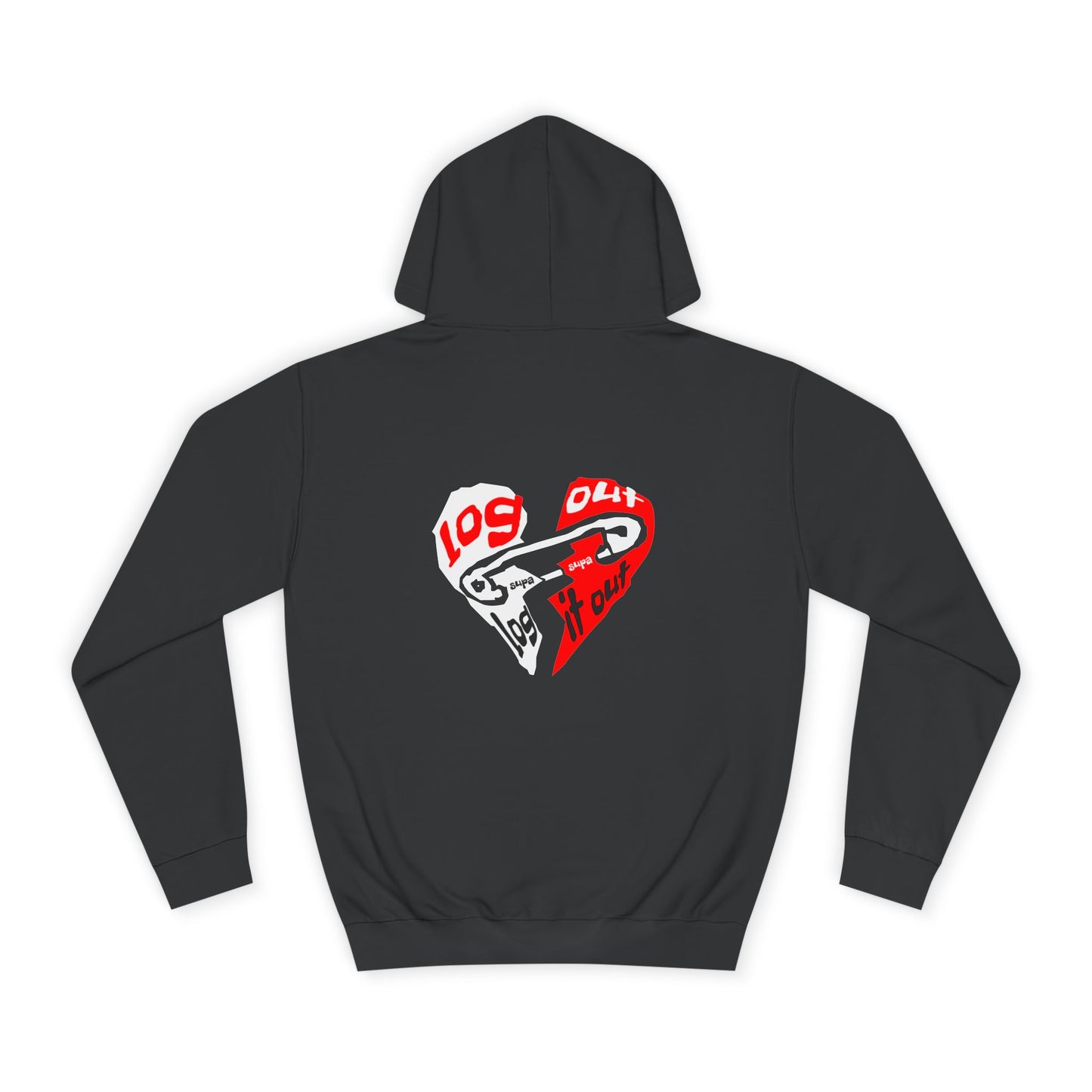 Unisex Log it out Hoodie with Heart Design | Comfortable Sweatshirt for Any One| Perfect for Events, Gifts