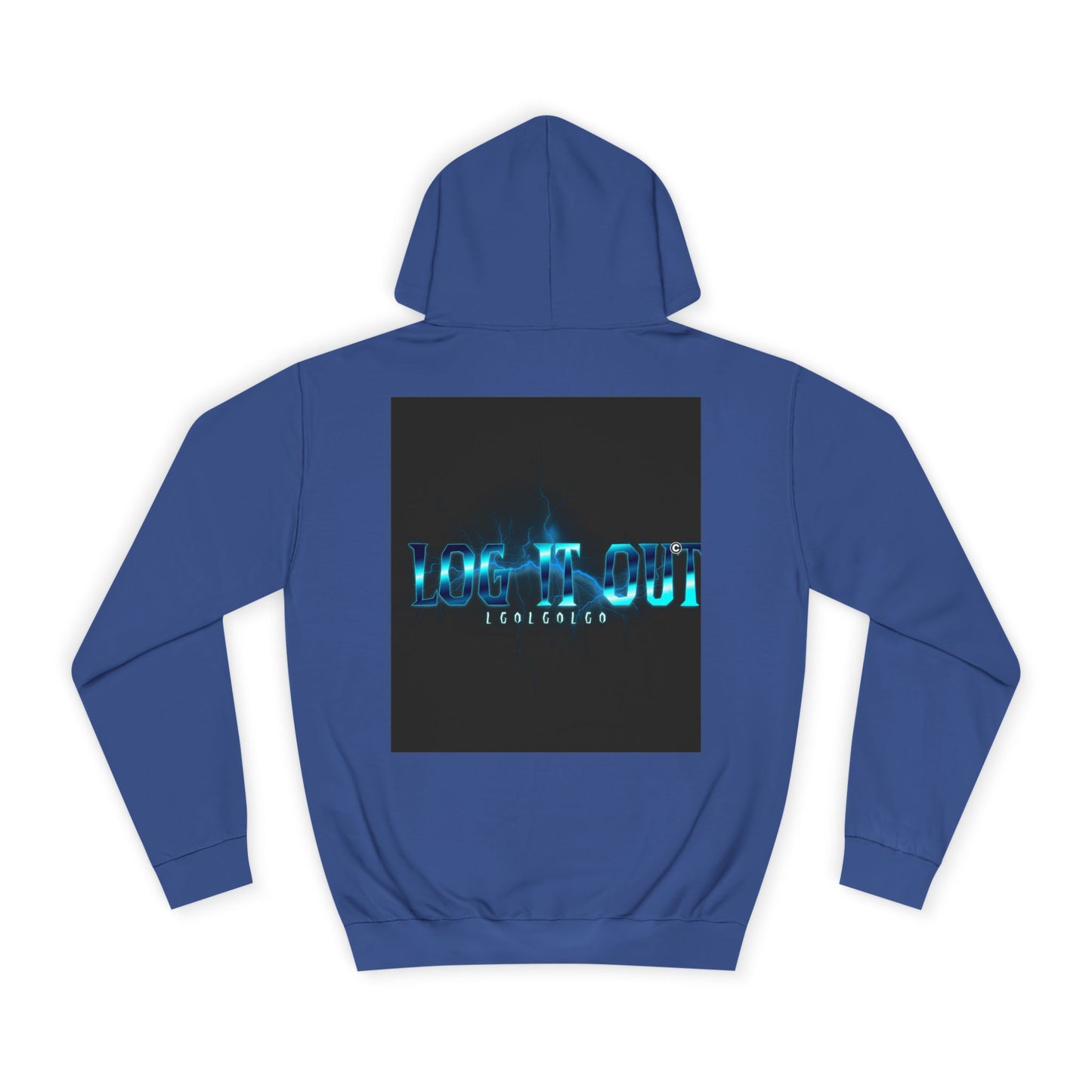 Unisex Log it out Hoodie with Digital Glow Design - Perfect for Gifts, Casual Wear,Events, Graphic Sweatshirt