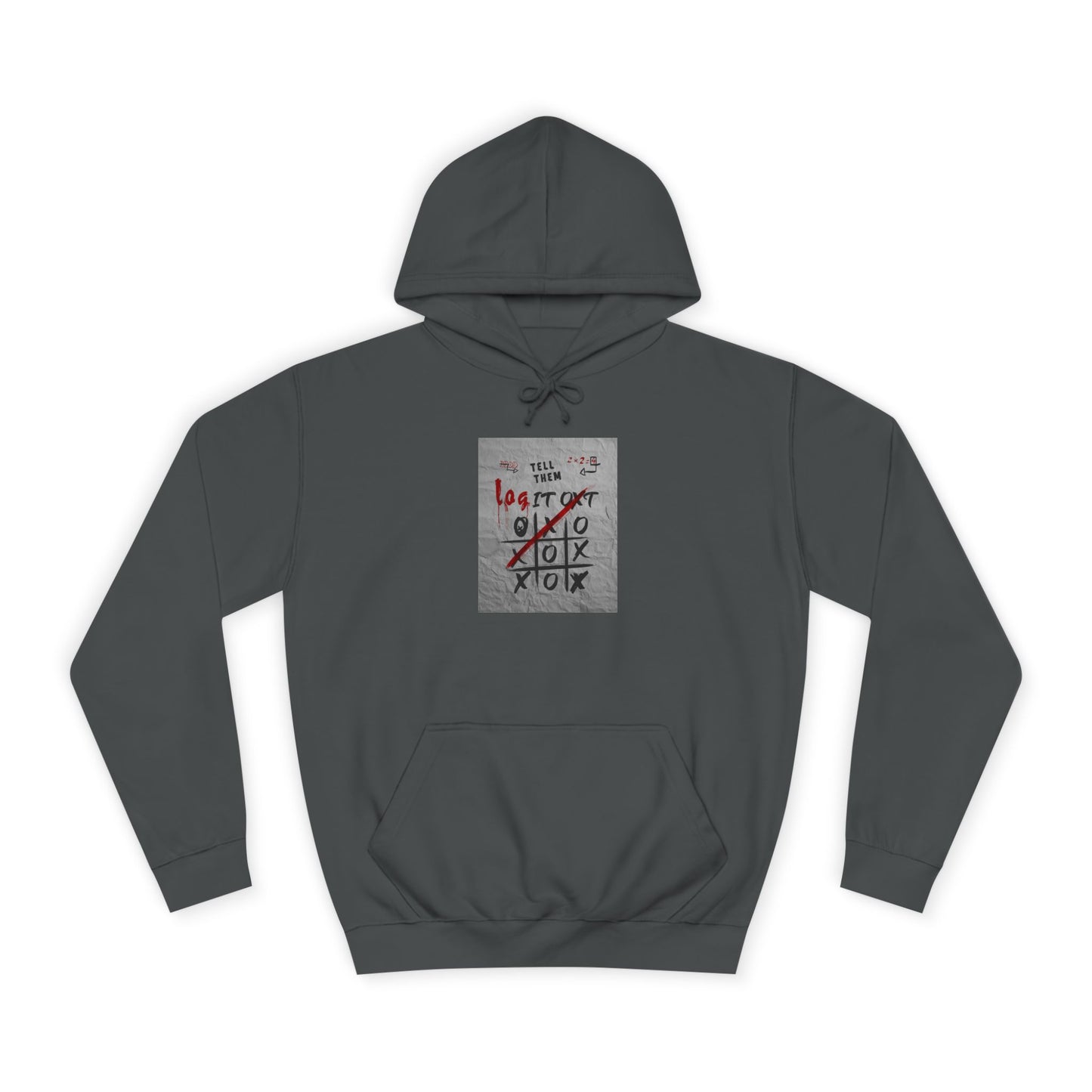 Unisex Log it out Hoodie with Graffiti Design - Trendy Sweatshirt, Custom Gear, Casual Wear, Gift for Cozy Layering