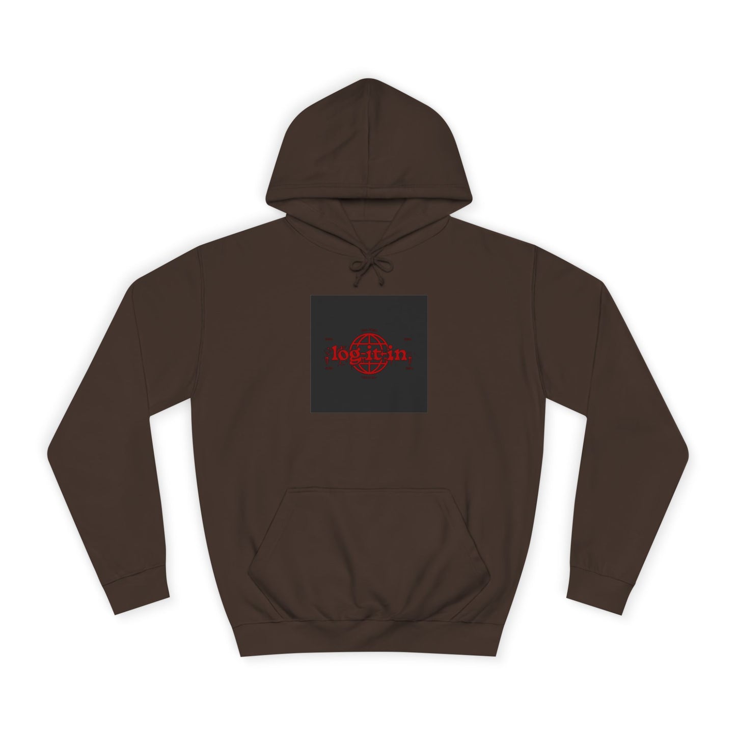 Unisex Log it in Hoodie with Bold Graphic Design, Custom Apparel, Streetwear, Comfortable Hoody, Trendy Gift