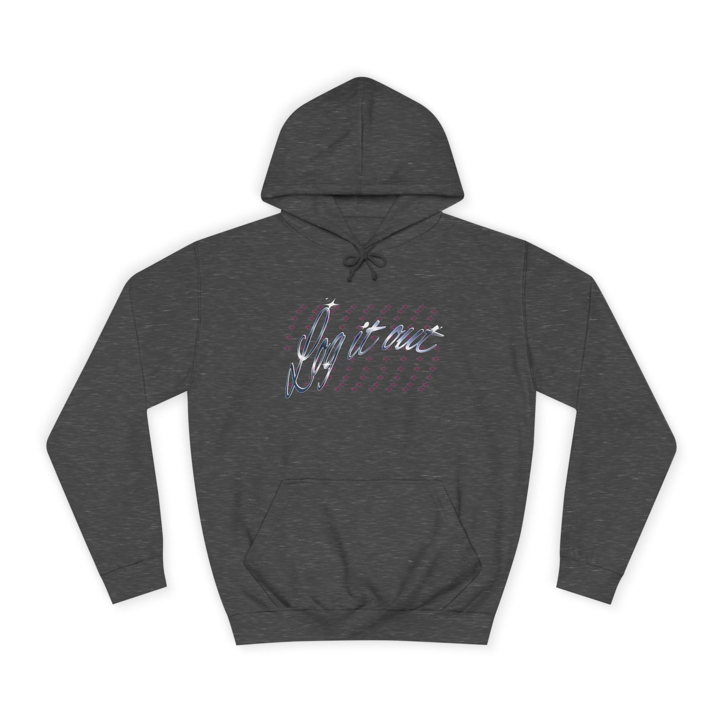 Stylish Unisex 'Log it out' Hoodie with Trendy Script Design, Perfect for Casual Wear, Gift, Apparel, Unisex Fashion