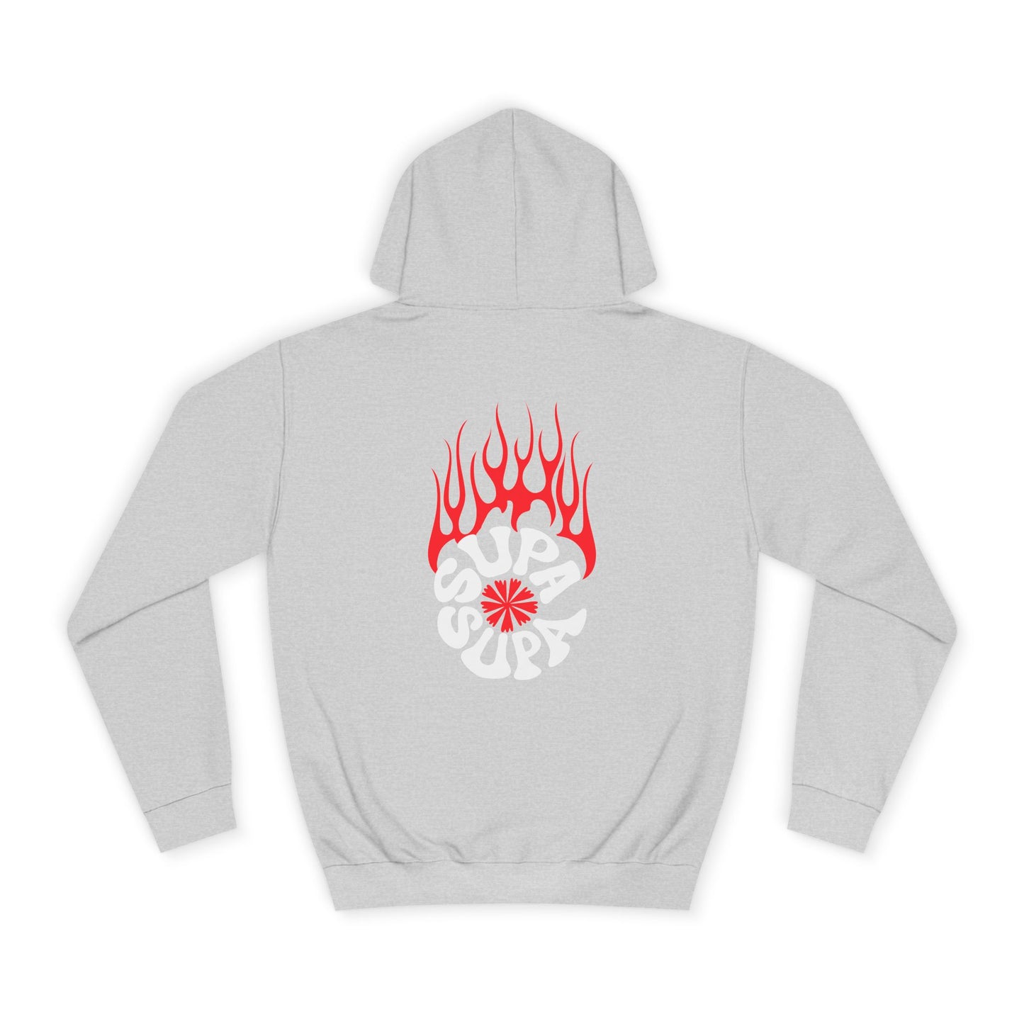 Unisex Flame Supa Supa Graphic Hoodie - Casual Streetwear