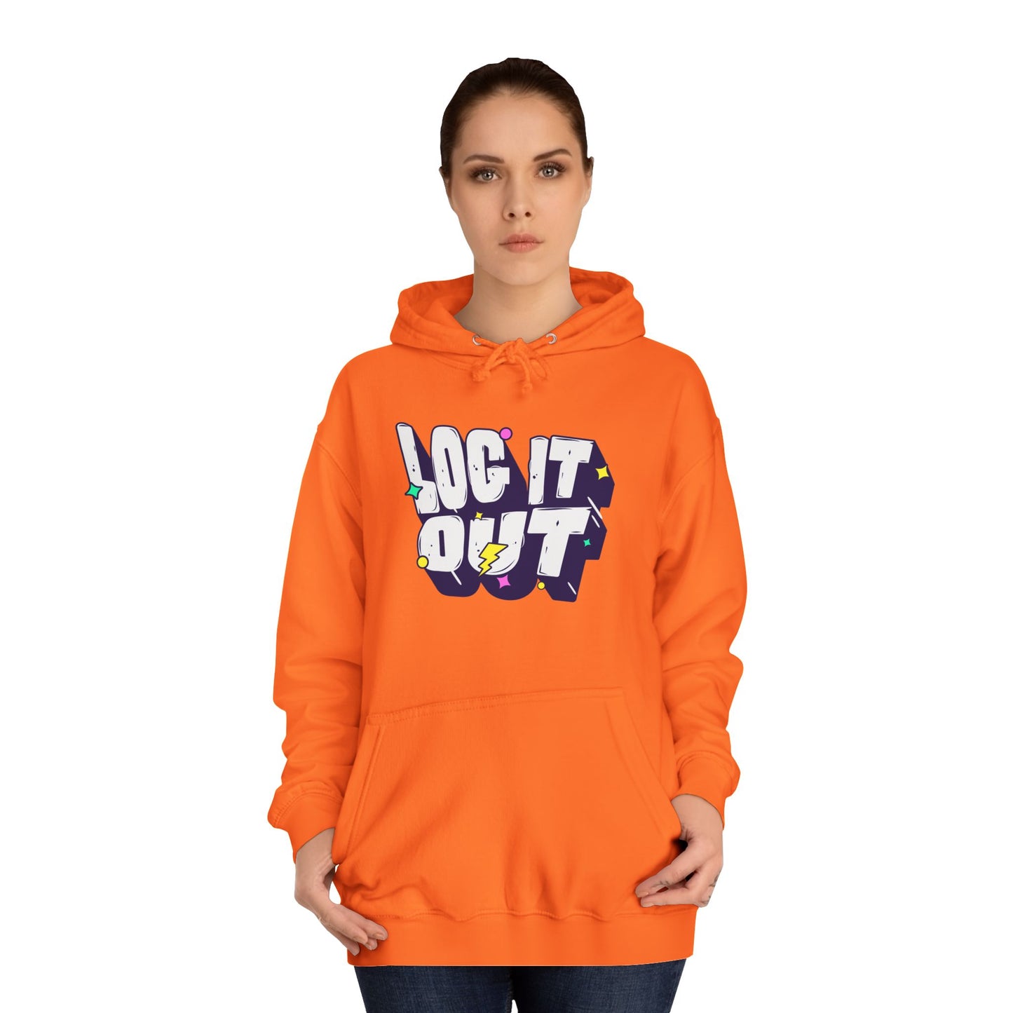 Unisex Hoodie with 'LOC IT OUT' Graphic, Cozy Casual Wear, Perfect for Events, Great Gift Idea