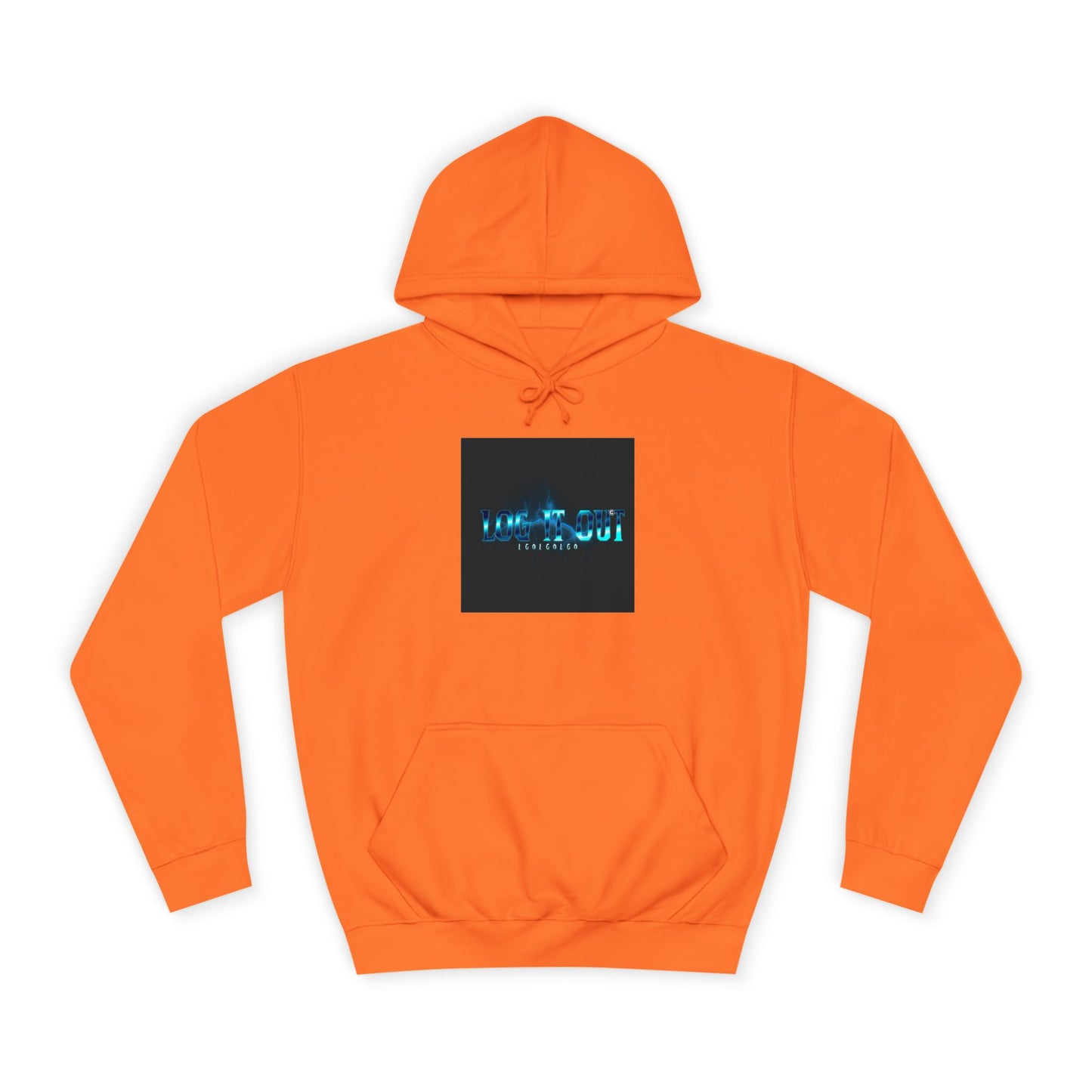 Unisex Log it out Hoodie with Digital Glow Design - Perfect for Gifts, Casual Wear,Events, Graphic Sweatshirt