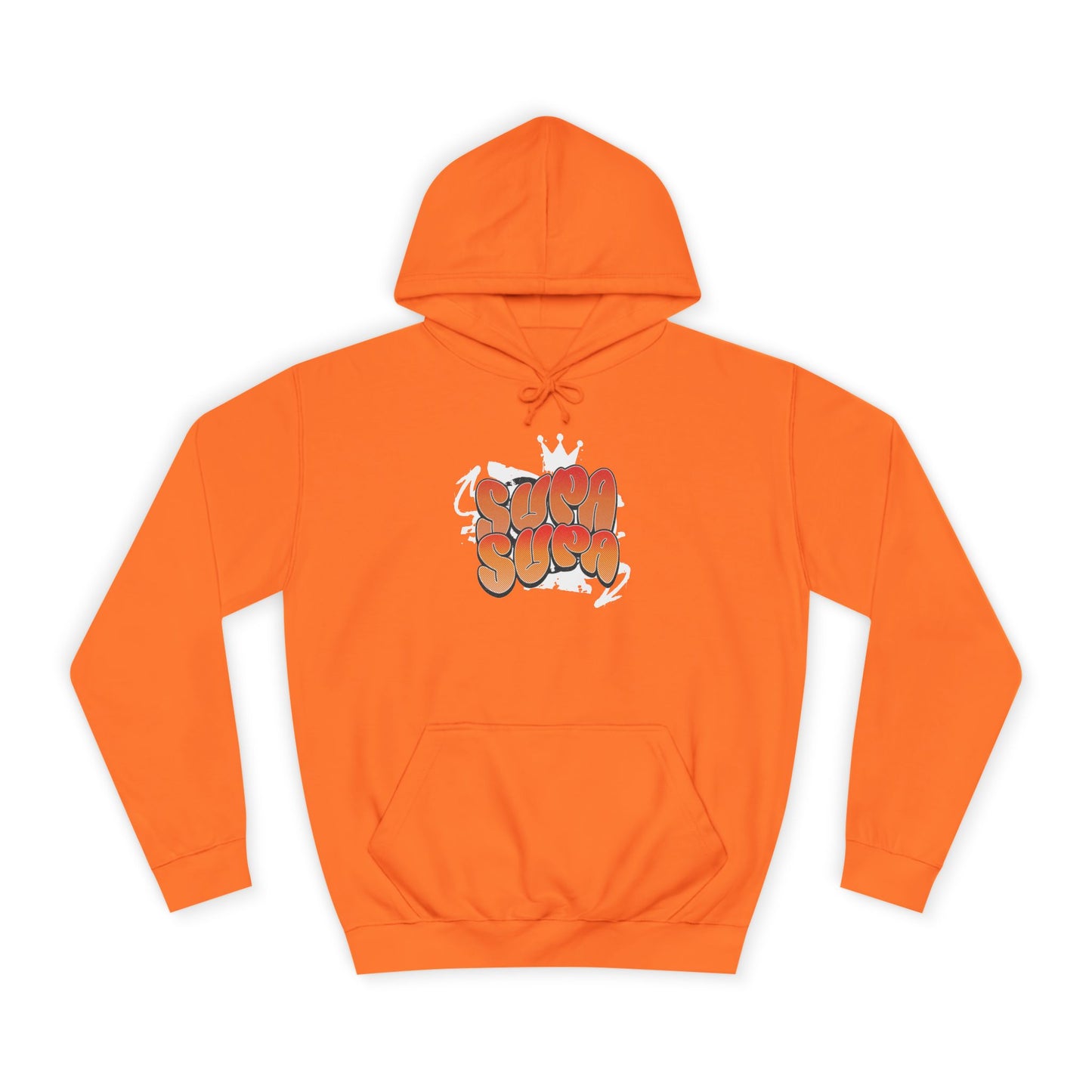 Unisex Hoodie with Retro 'Supa Supa' Design