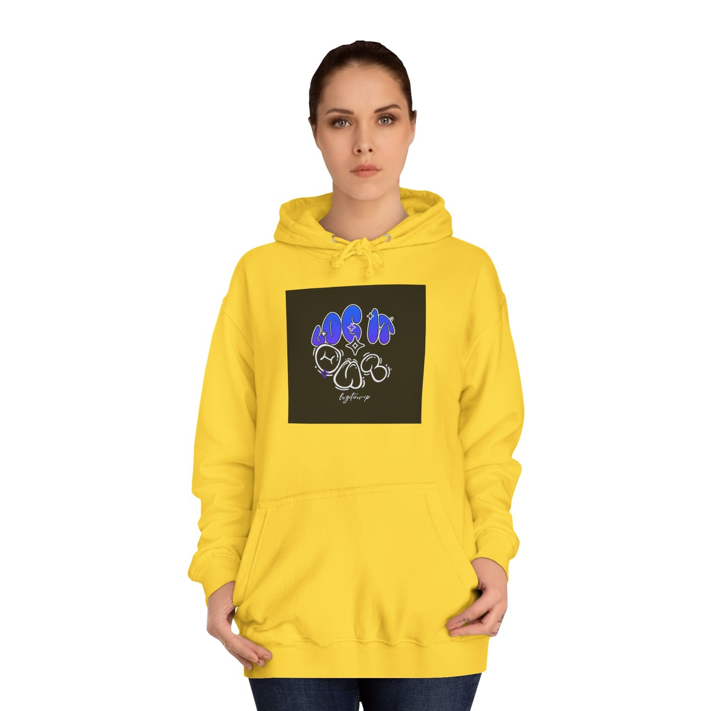 Vibrant Log it out Spirit Hoodie, Unisex Hoodie, Comfortable Sweatshirt, Graphic Hooded Sweatshirt,
