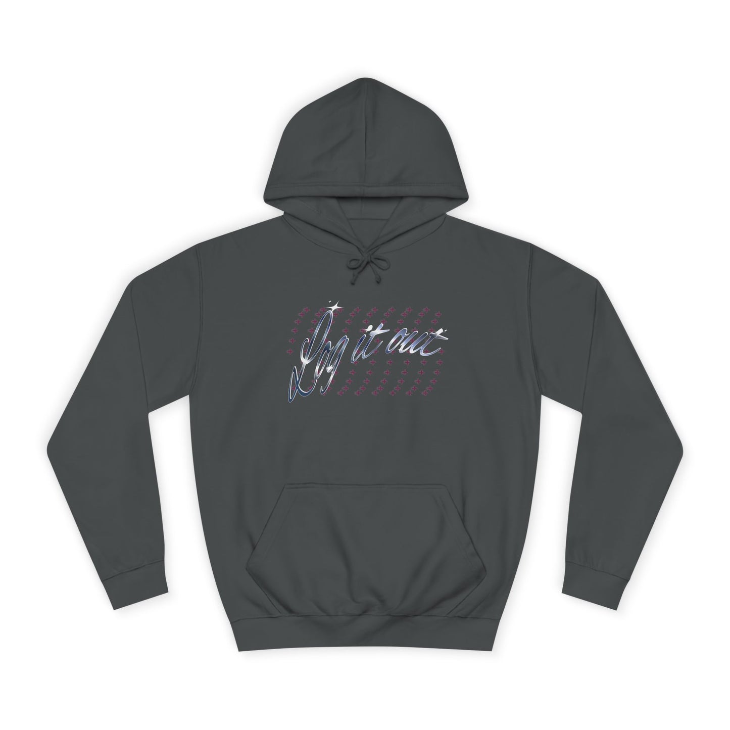 Stylish Unisex 'Log it out' Hoodie with Trendy Script Design, Perfect for Casual Wear, Gift, Apparel, Unisex Fashion