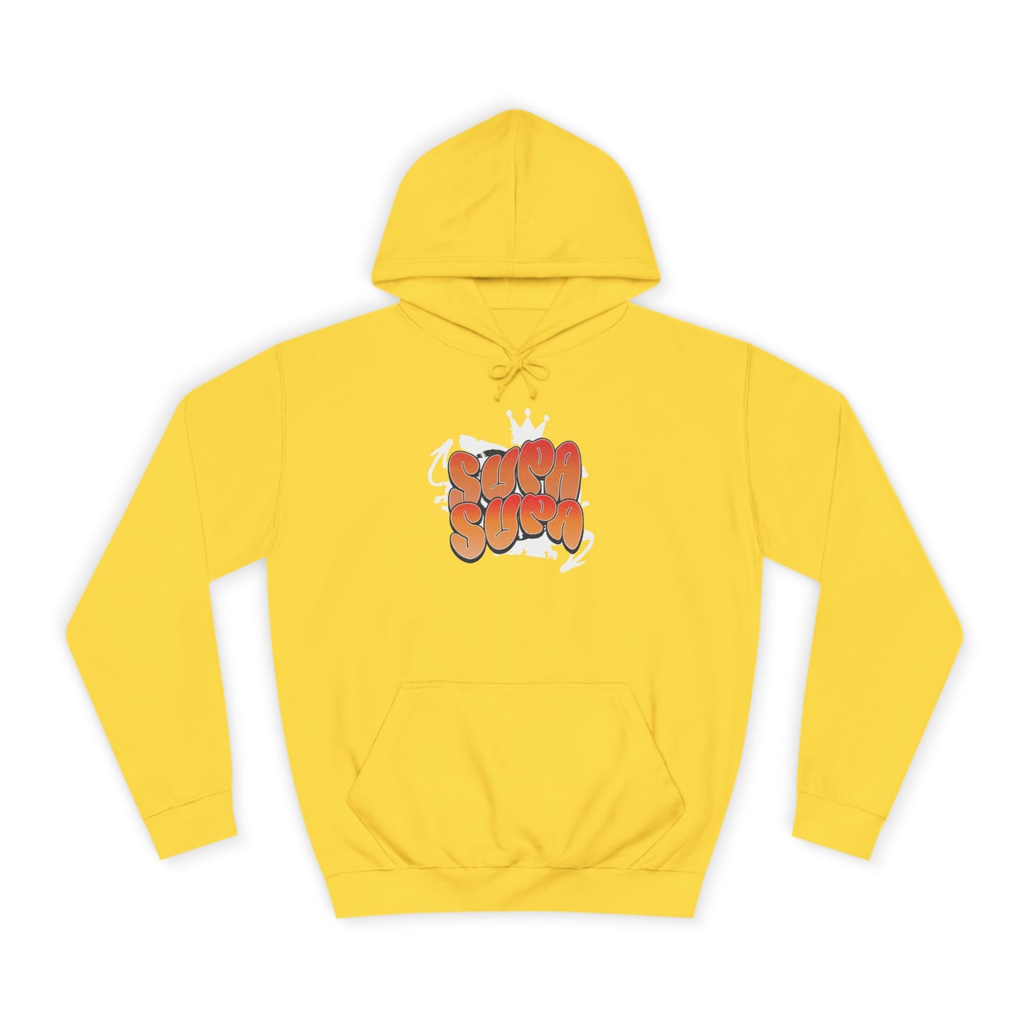 Unisex Hoodie with Retro 'Supa Supa' Design