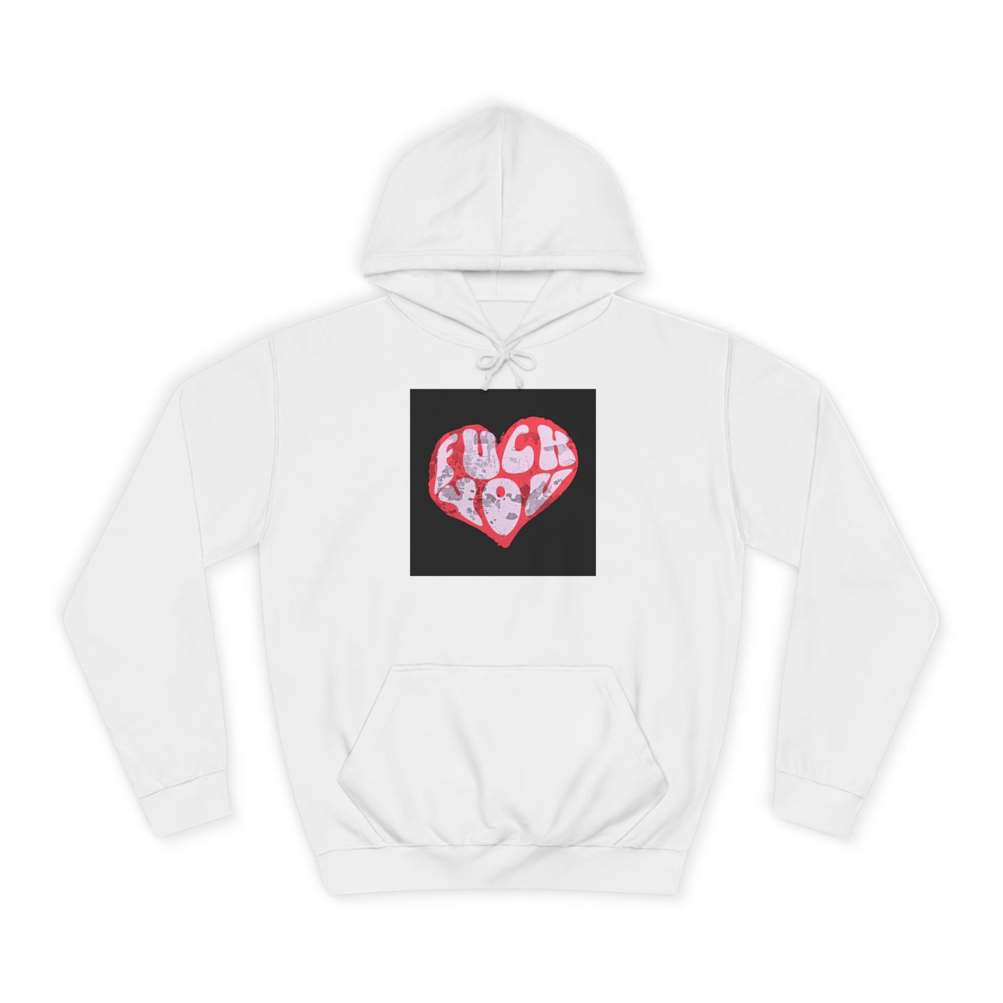 Unisex Hoodie with Bold 'F*** You' Heart Design | Trendy Casual Wear, Gift, Streetwear, Unique Hoodie, Everyday Comfort