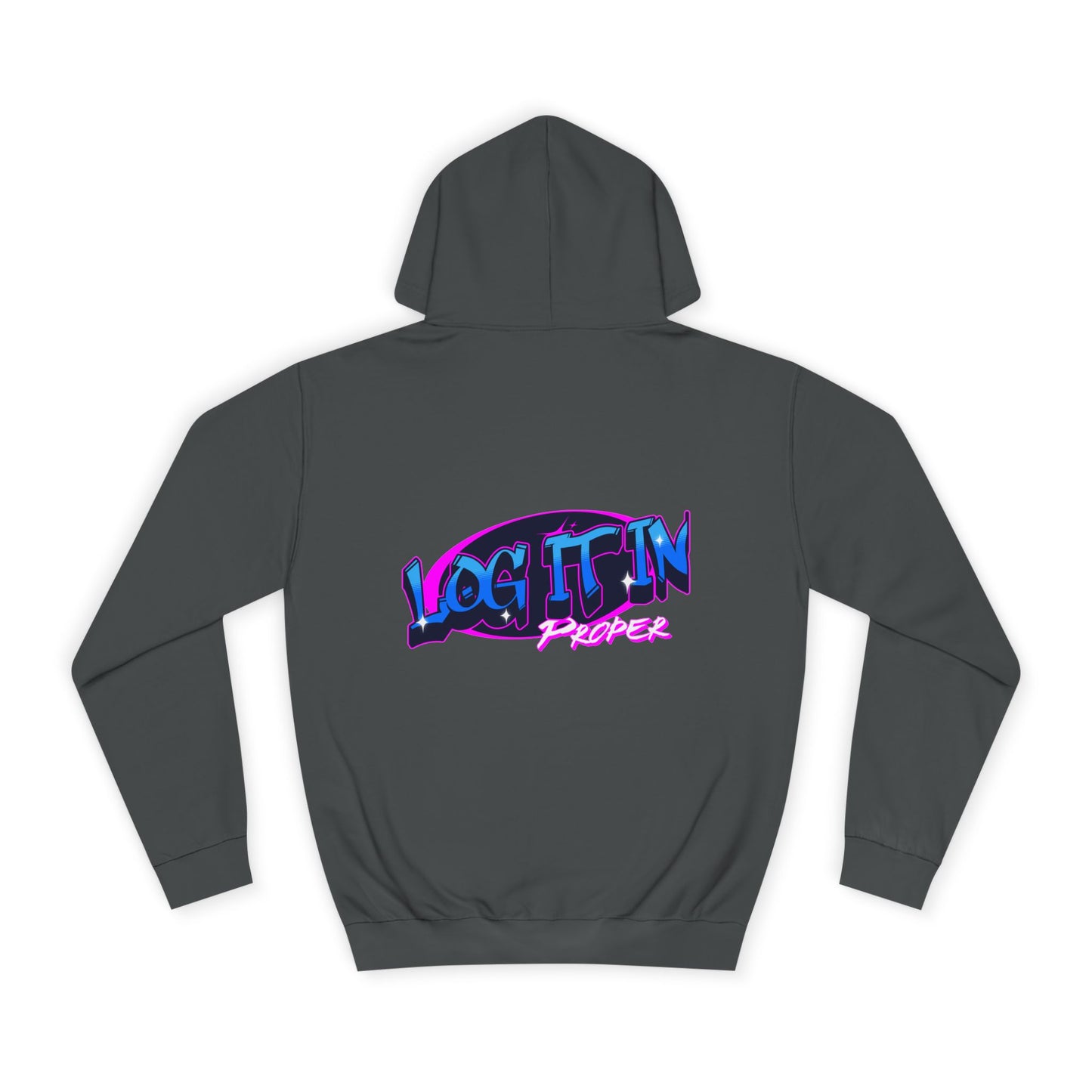Vibrant Hoodie - Log It In, Unisex Pullover, Cozy Sweatshirt, College Apparel, Gift for Students, Trendy Fashion