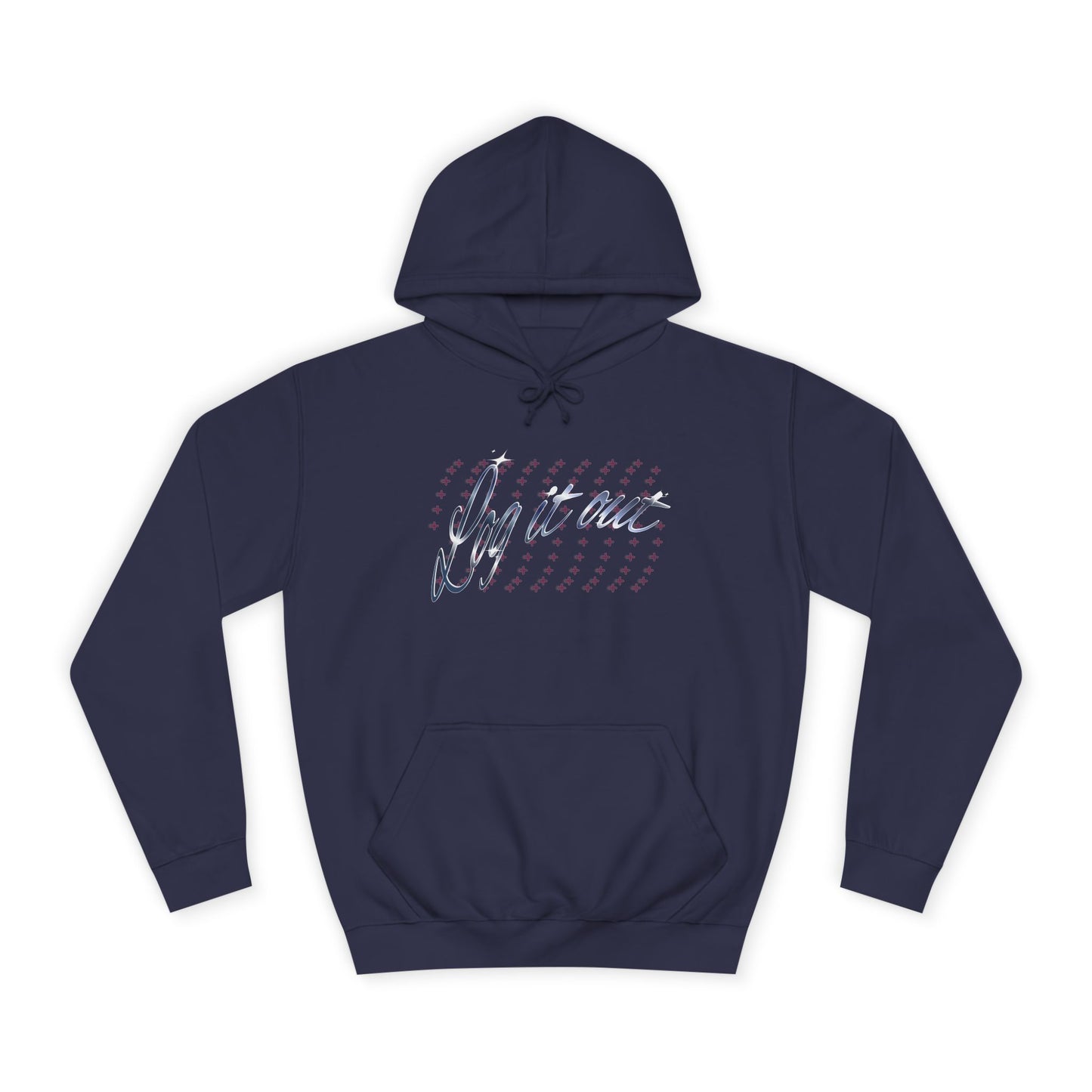 Stylish Unisex 'Log it out' Hoodie with Trendy Script Design, Perfect for Casual Wear, Gift, Apparel, Unisex Fashion
